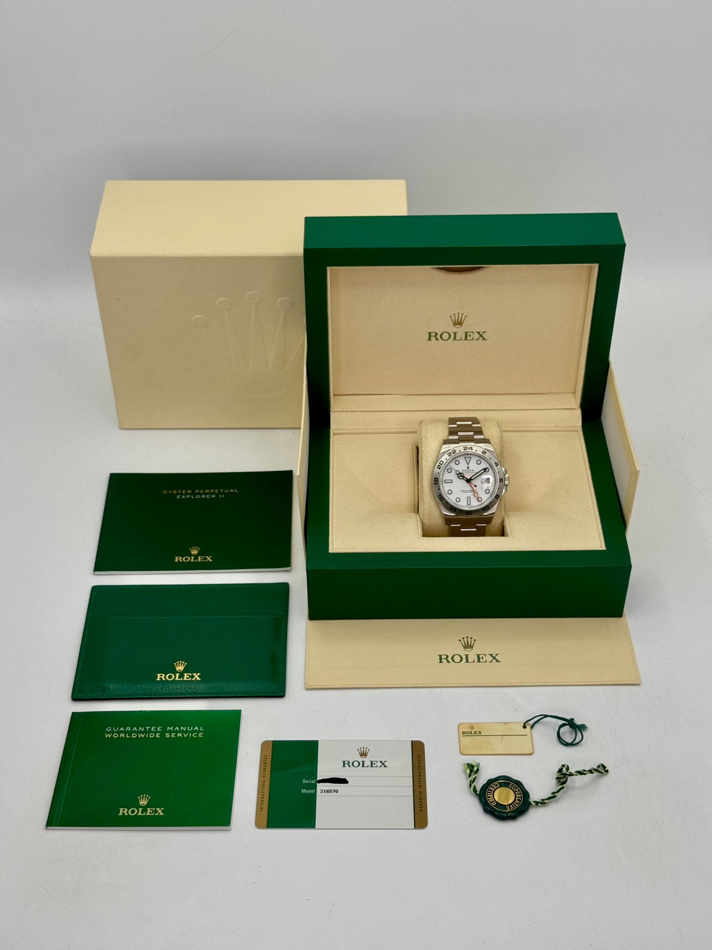 2016 Rolex Explorer II 42mm 216570 Polar White Dial