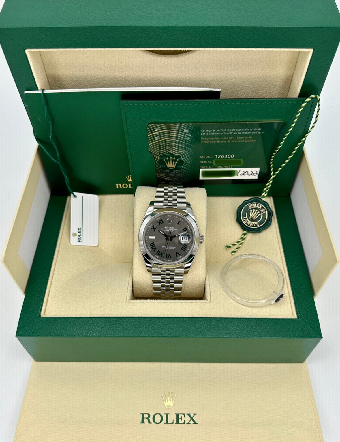 2022 Rolex Datejust 41mm 126300 Jubilee Wimbledon Dial - MyWatchLLC