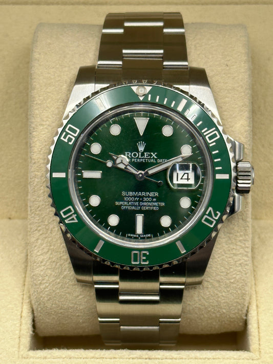 Rolex Submariner Date "Hulk" 40mm 116610LV Stainless Steel Green Dial - MyWatchLLC