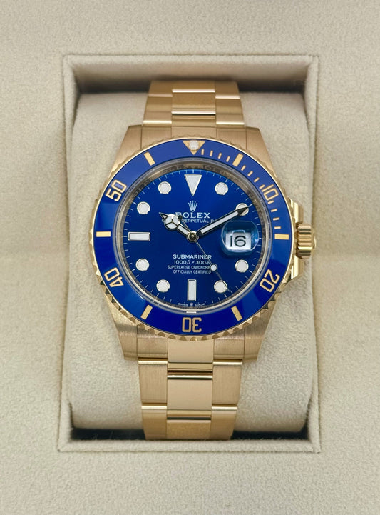 2024 Rolex Submariner "Bluesy" 41mm 126618LB Yellow Gold Blue Dial - MyWatchLLC