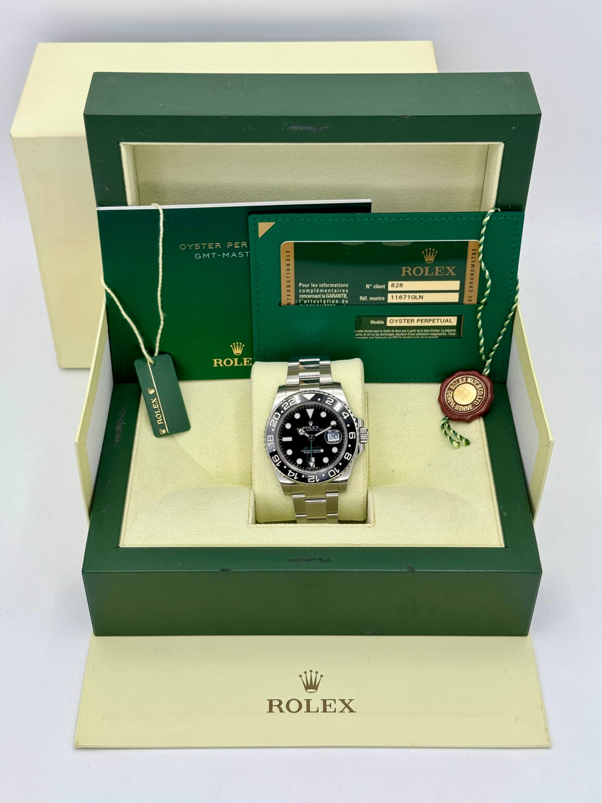 2012 Rolex GMT-Master II 40mm 116710LN Stainless Steel Black Dial - MyWatchLLC