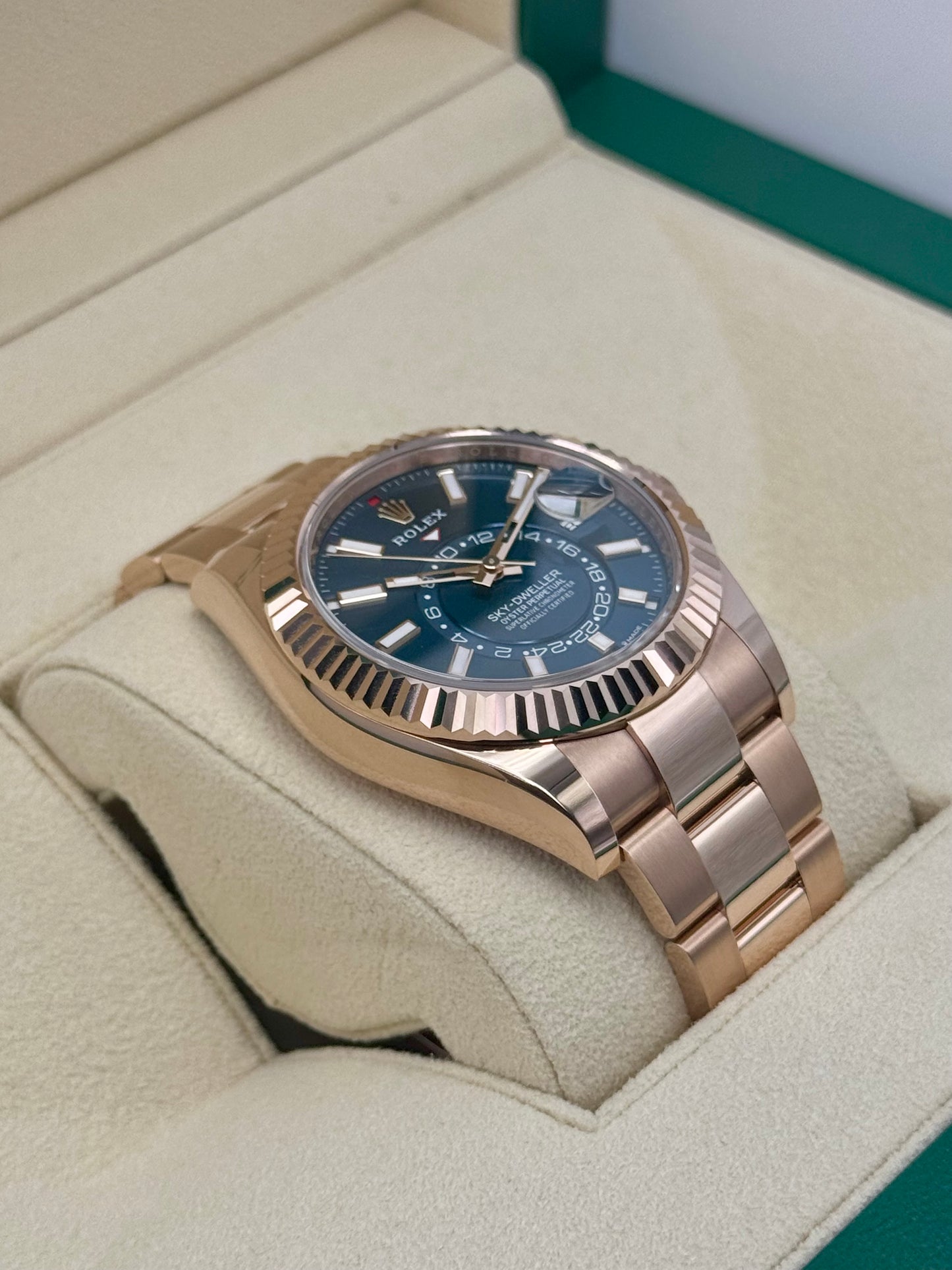 NEW 2024 Rolex Sky-Dweller 42mm 336935 Rose Gold Blue Dial