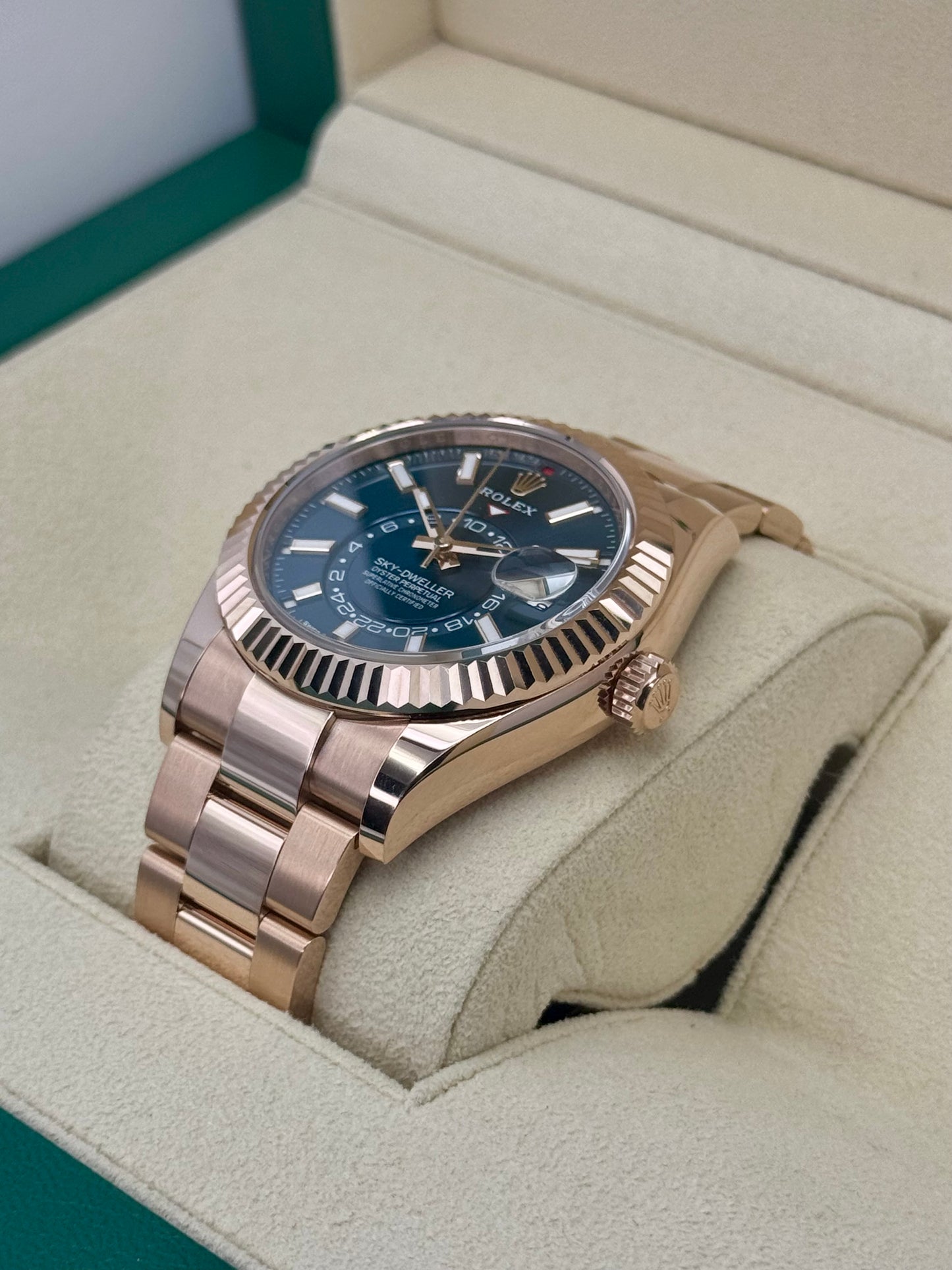 NEW 2024 Rolex Sky-Dweller 42mm 336935 Rose Gold Blue Dial