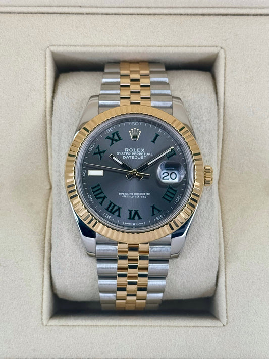 2022 Rolex Datejust 41mm 126333 Two-Tone Jubilee Wimbledon Dial