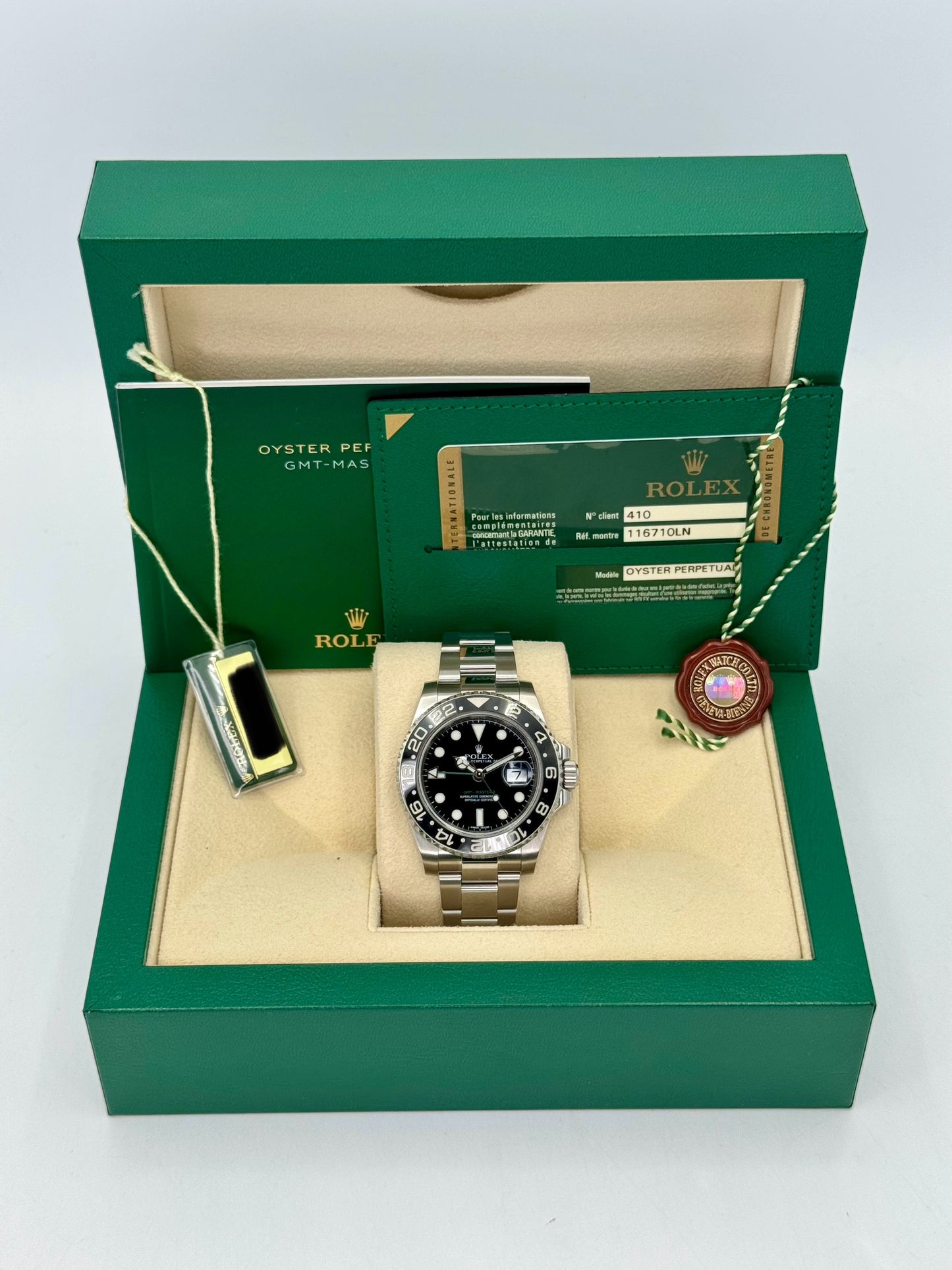 2012 Rolex GMT-Master II 40mm 116710LN Stainless Steel Black Dial - MyWatchLLC