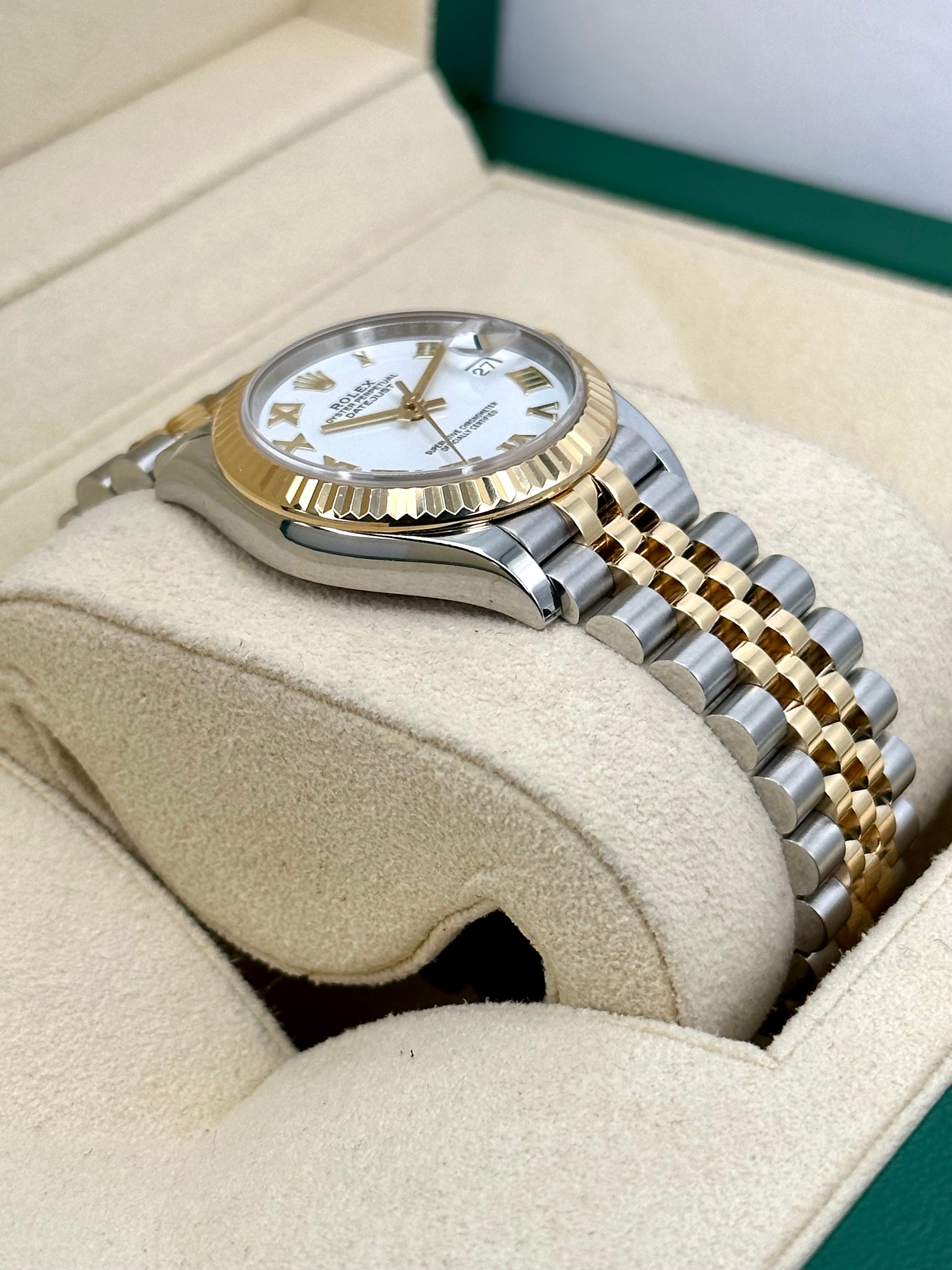 2022 Rolex Lady Datejust 31mm 278273 Jubilee White Roman Numeral Dial - MyWatchLLC