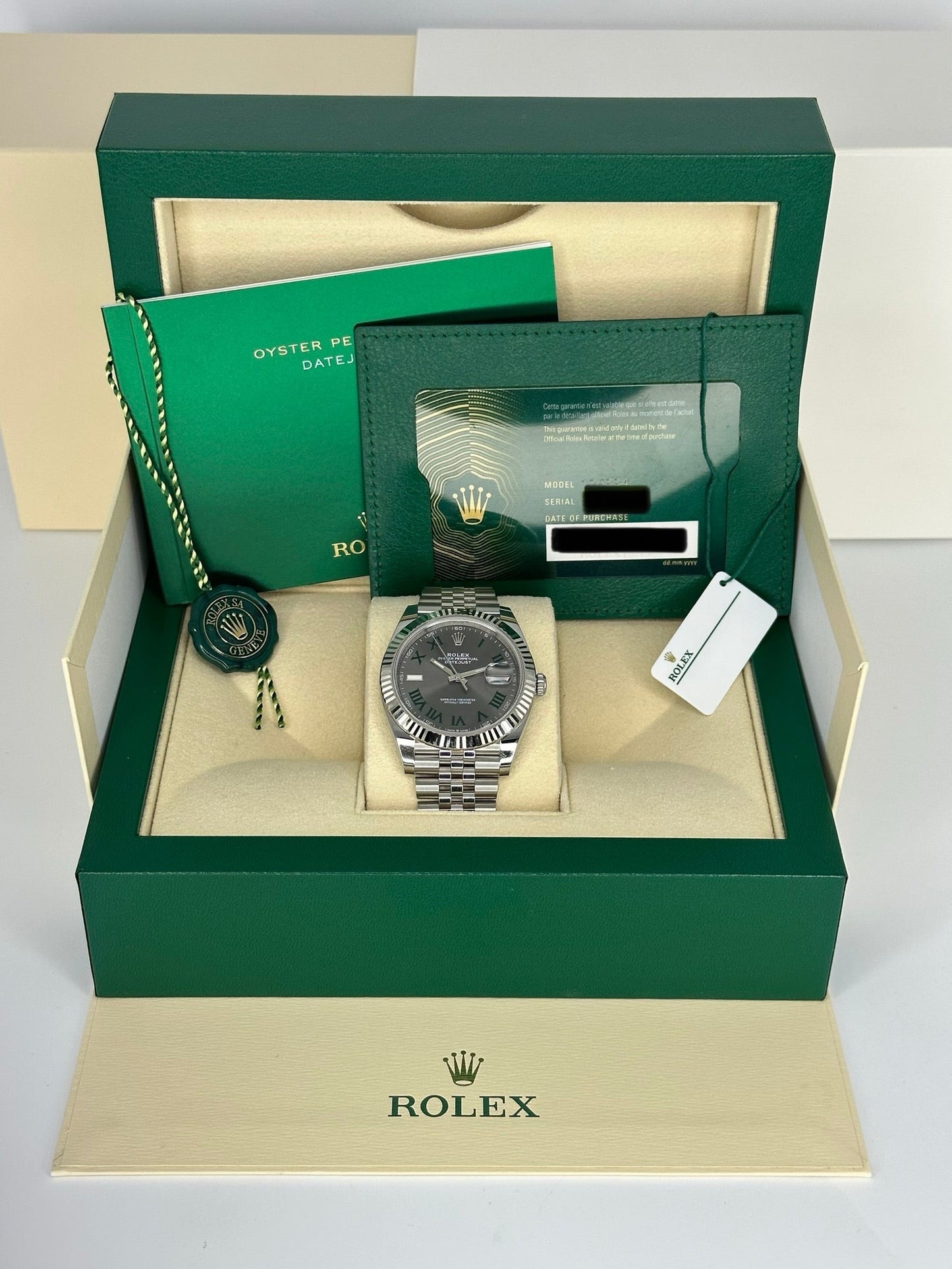 2023 Rolex Datejust 41mm 126334 Stainless Steel Jubilee Wimbledon Dial - MyWatchLLC