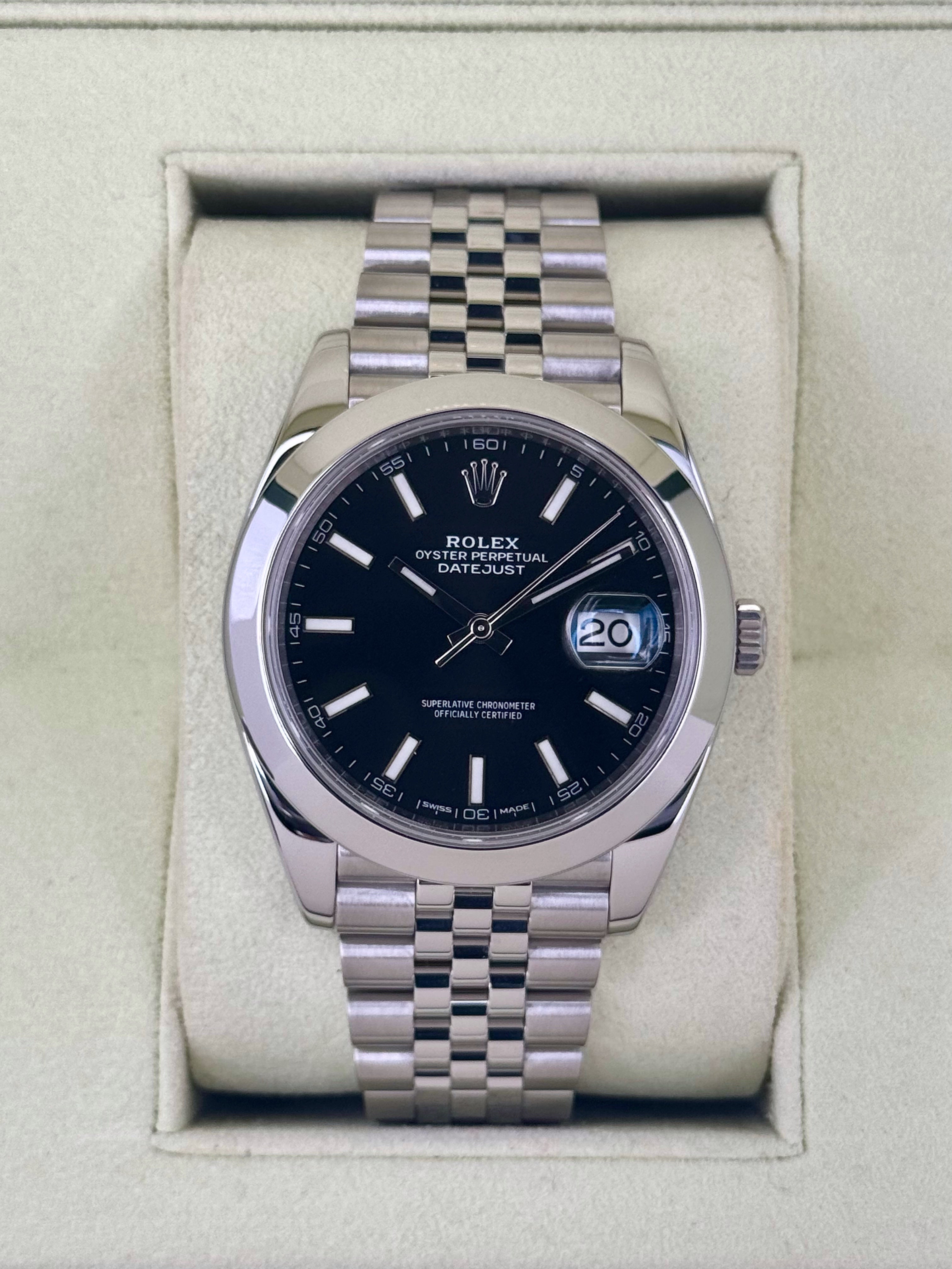 2018 Rolex Datejust 41mm 126300 Jubilee Black Dial