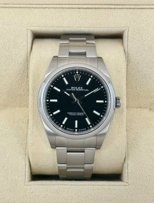 2019 Rolex Oyster Perpetual 39mm 114300 Black Dial - MyWatchLLC