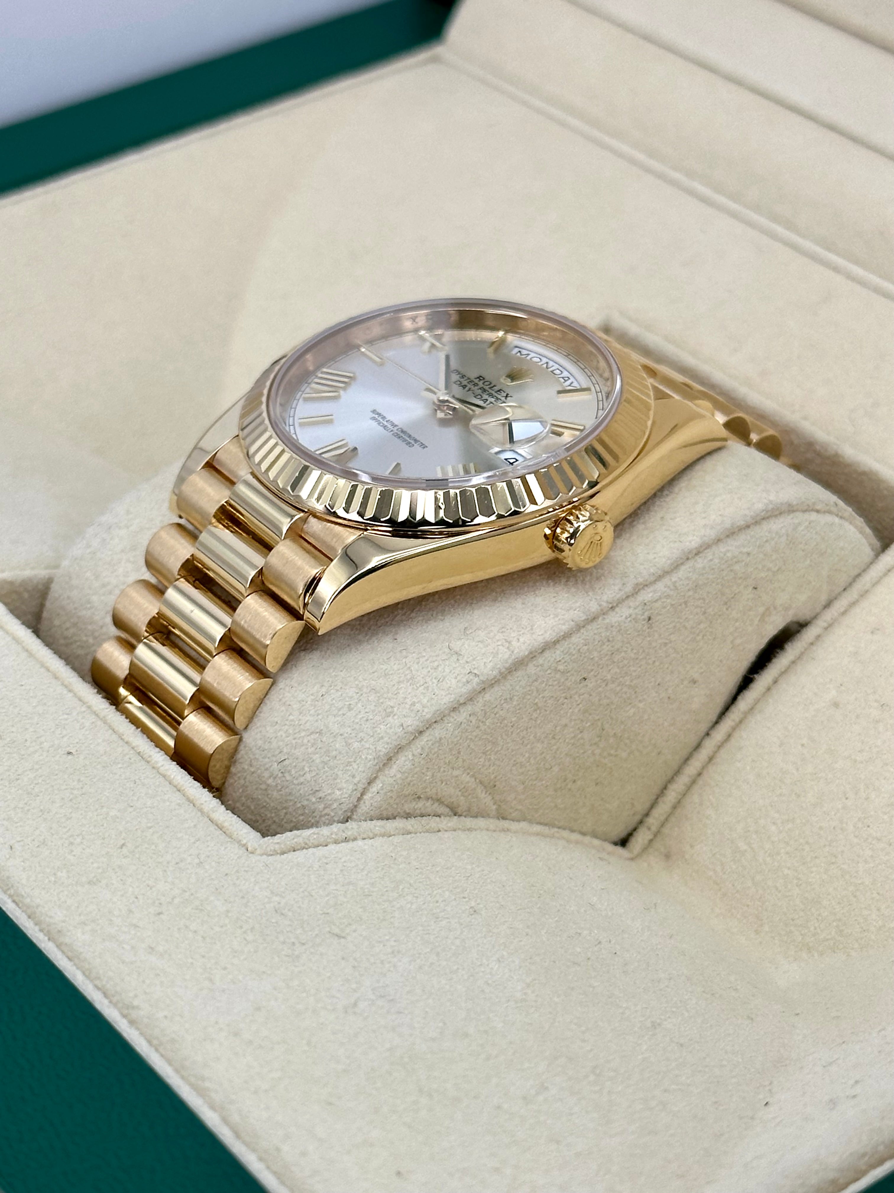 2017 Rolex Day Date 40mm 228238 Gold Presidential Sundust Dial