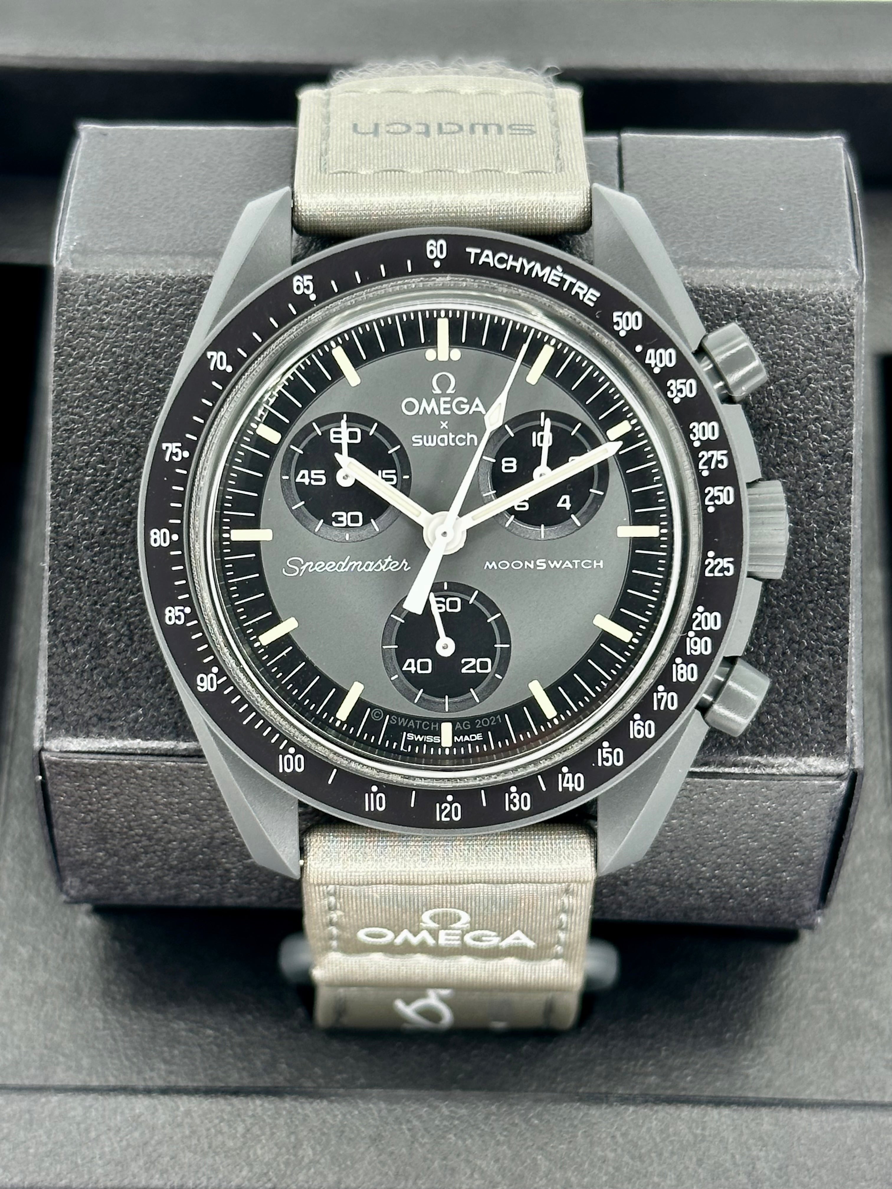 NEW Omega S033A100 Bioceramic Moon Swatch - Mission to Mercury