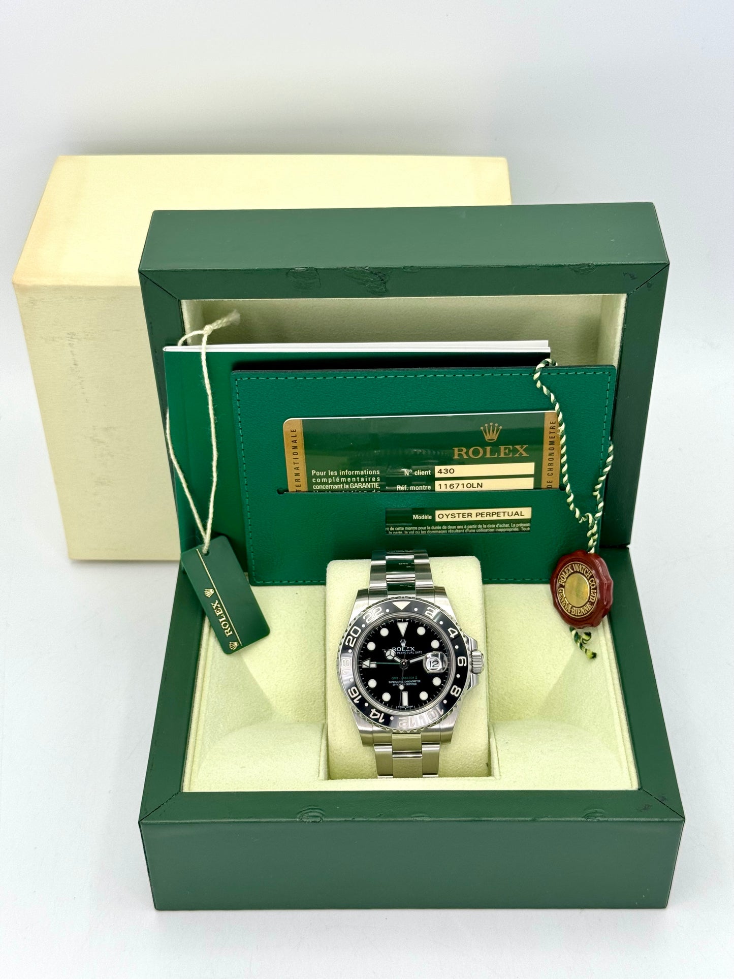 2012 Rolex GMT-Master II 40mm 116710LN Stainless Steel Black Dial - MyWatchLLC