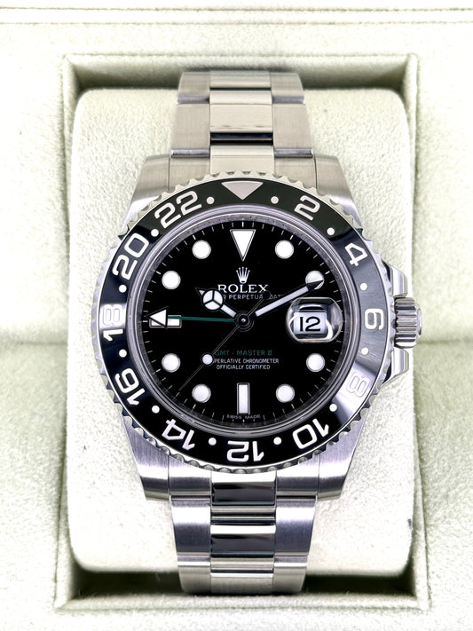 2012 Rolex GMT-Master II 40mm 116710LN Stainless Steel Black Dial - MyWatchLLC