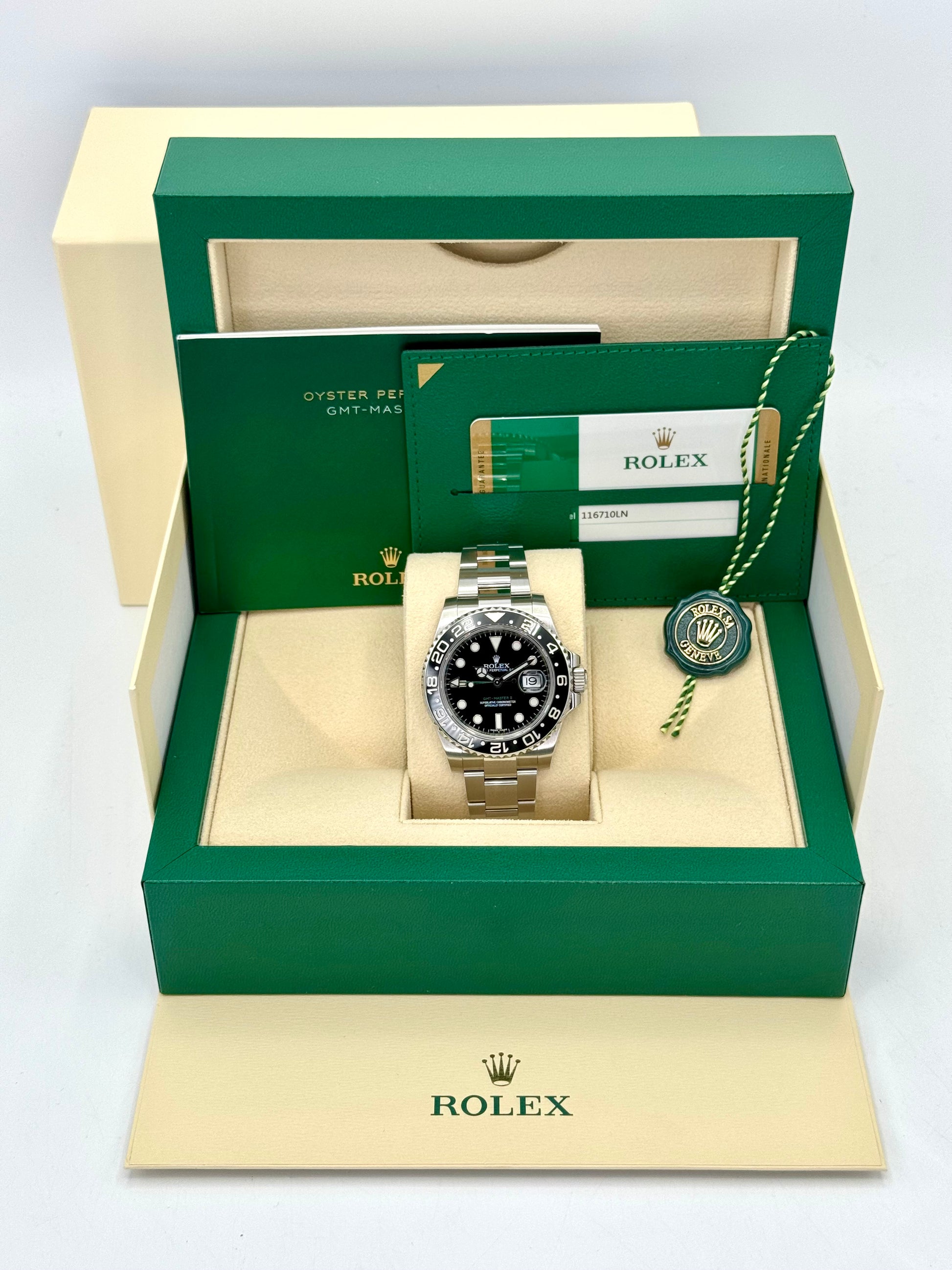 2015 Rolex GMT-Master II 40mm 116710LN Stainless Steel Black Dial - MyWatchLLC