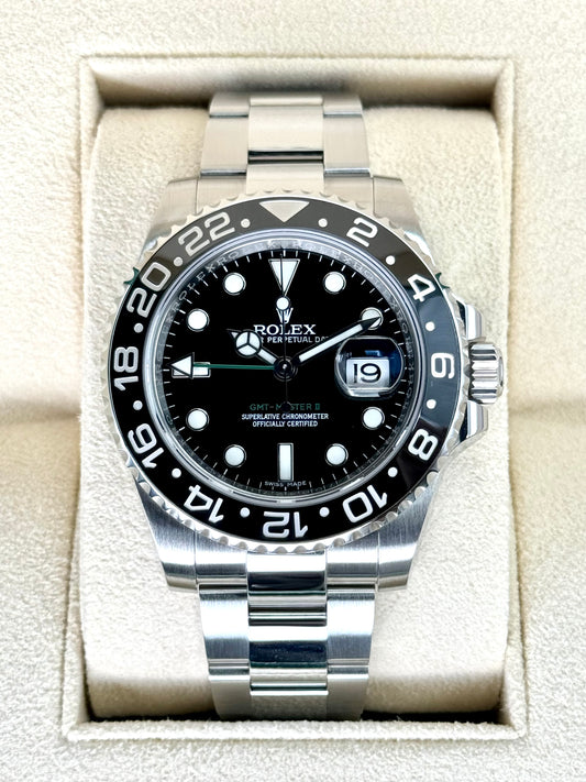 2015 Rolex GMT-Master II 40mm 116710LN Stainless Steel Black Dial - MyWatchLLC