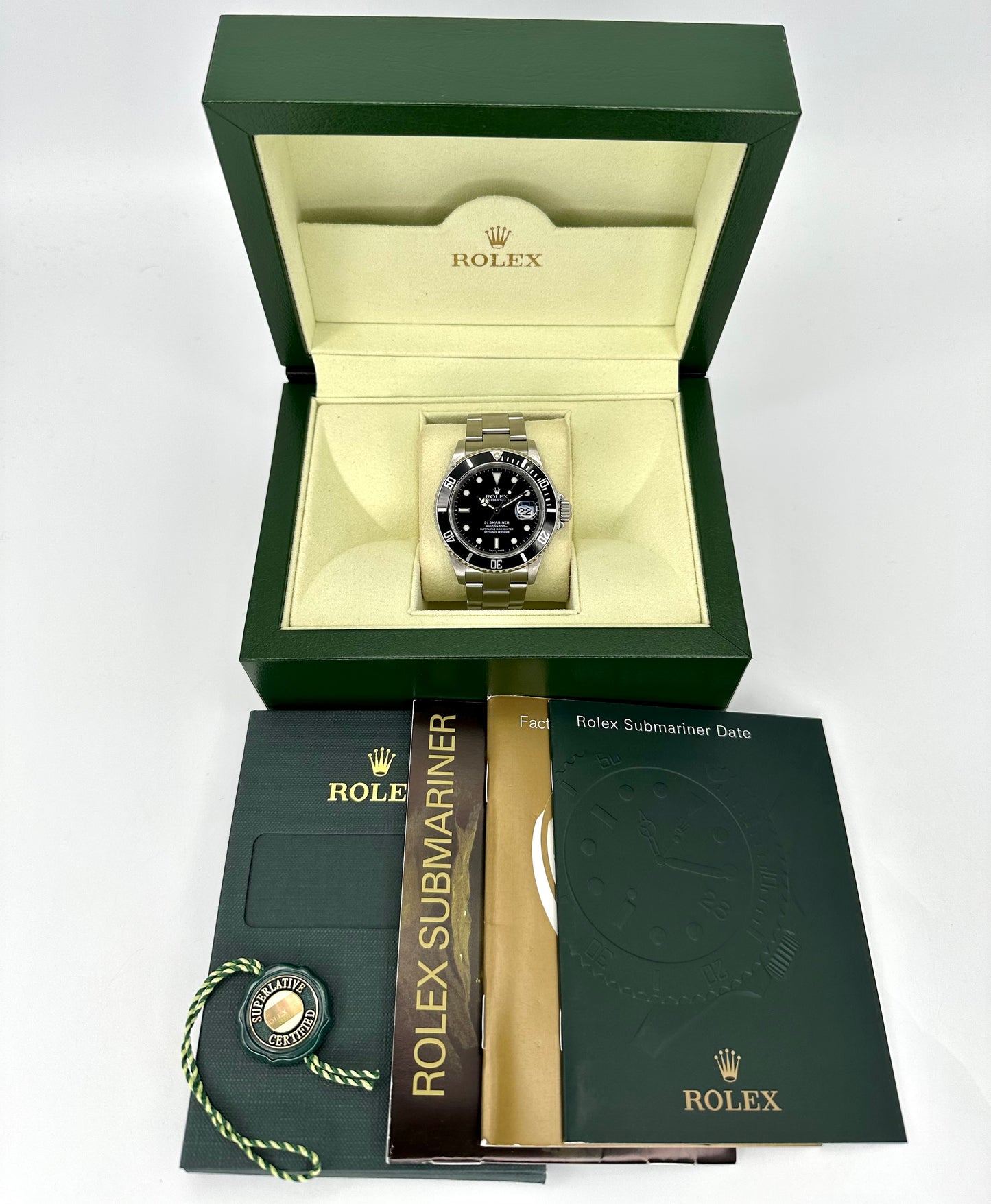 2002 Rolex Submariner Date 40mm 16610 Stainless Steel Black Dial - MyWatchLLC