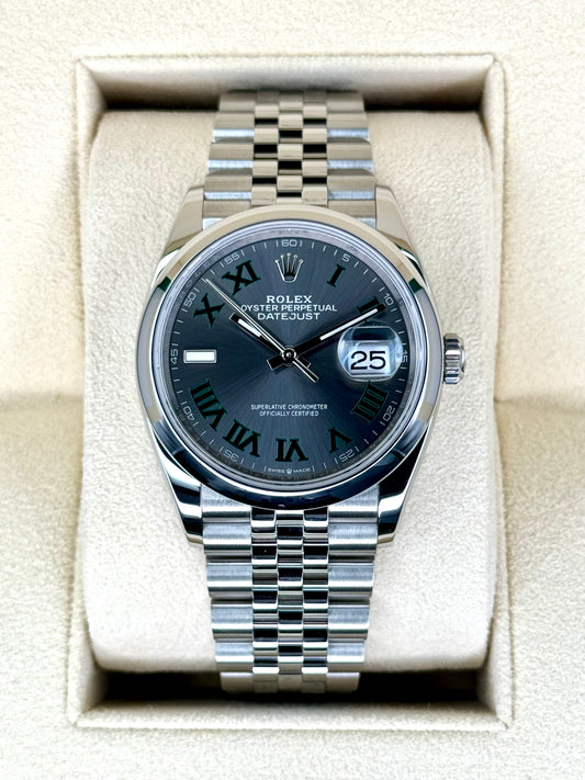 2023 Rolex Datejust 36mm 126200 Stainless Steel Jubilee Wimbeldon Dial - MyWatchLLC