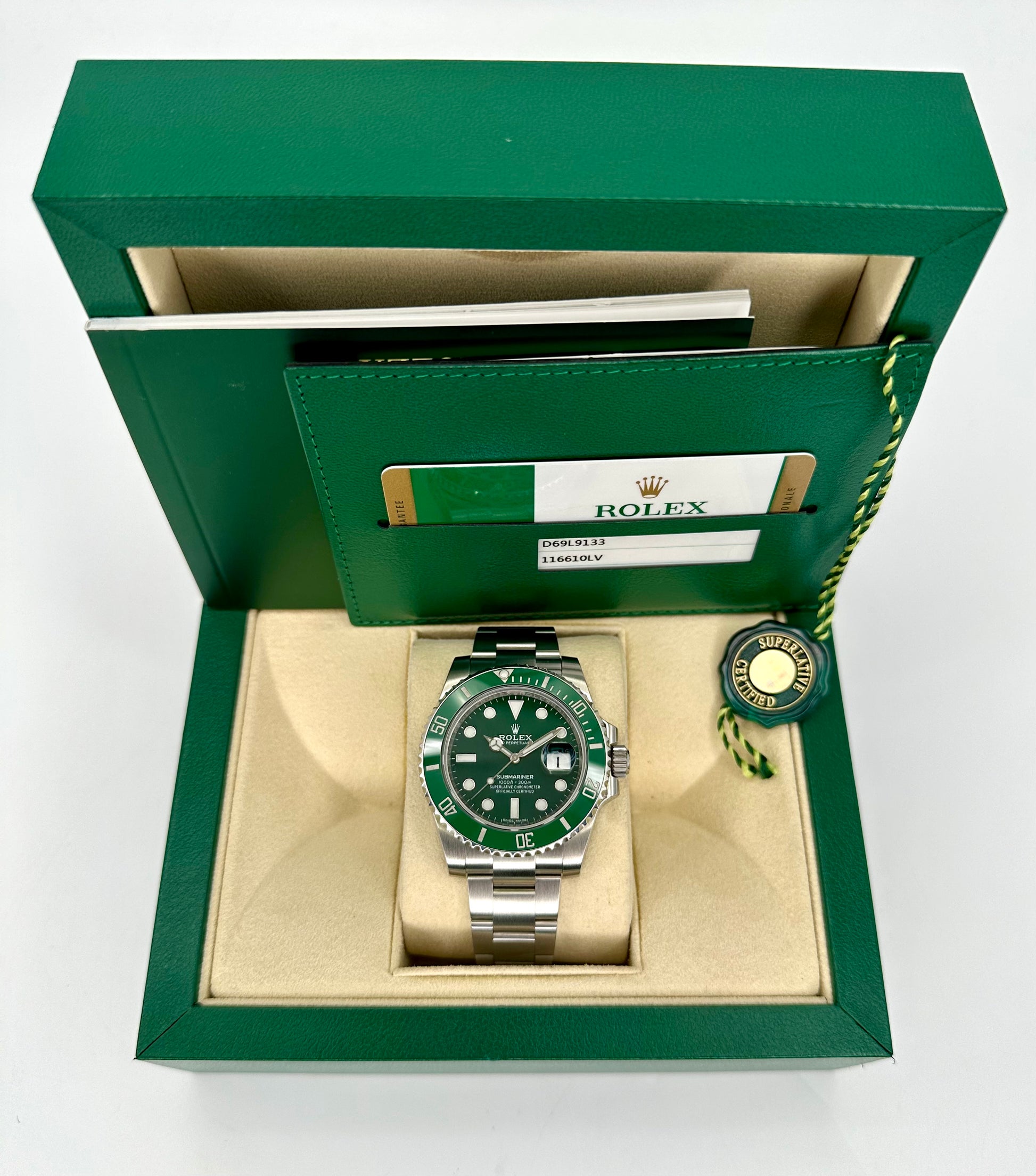 2016 Rolex Submariner Date "Hulk" 40mm 116610LV Stainless Steel Green Dial - MyWatchLLC