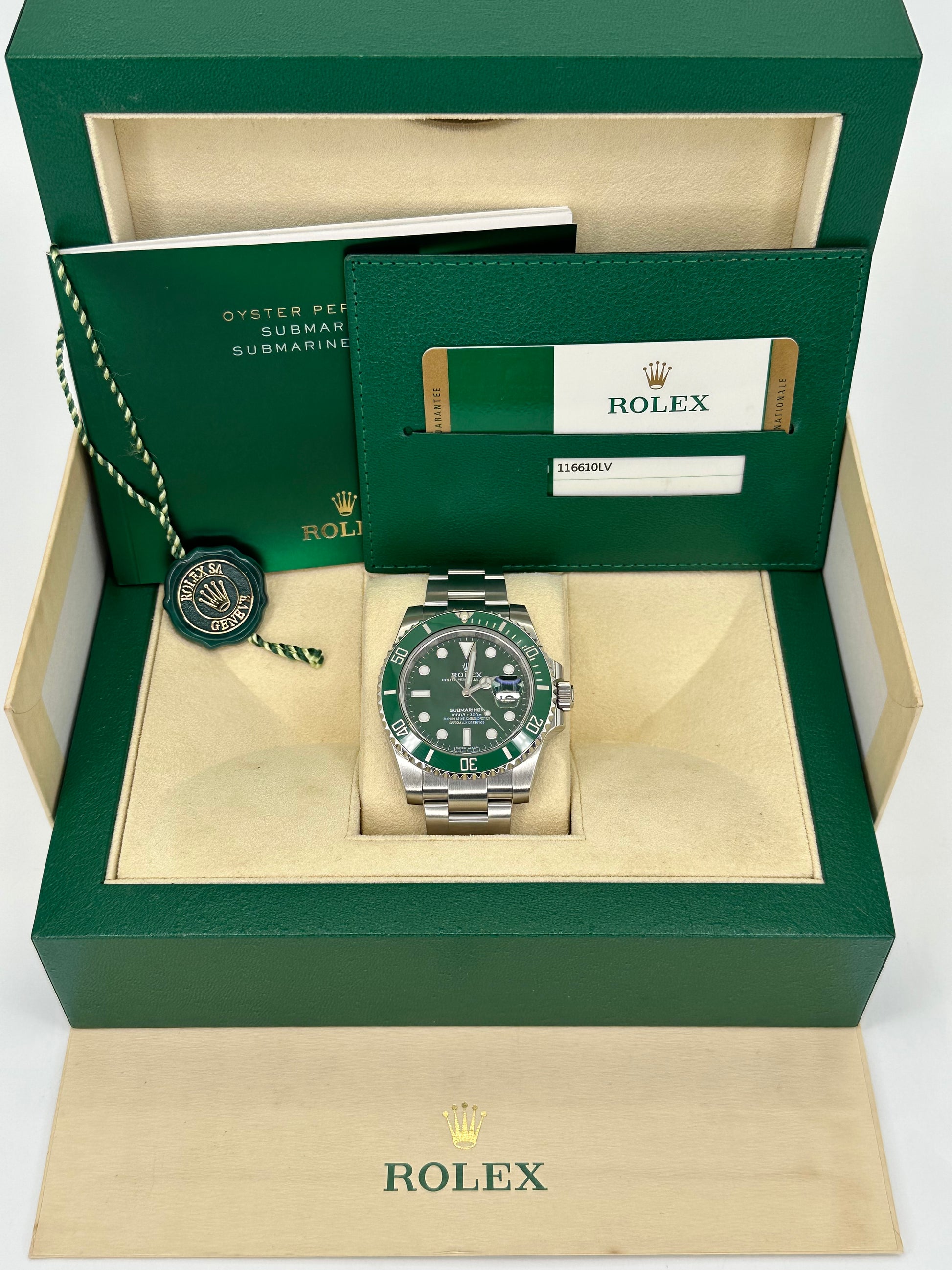 2016 Rolex Submariner Date "Hulk" 40mm 116610LV Oyster Green Dial - MyWatchLLC