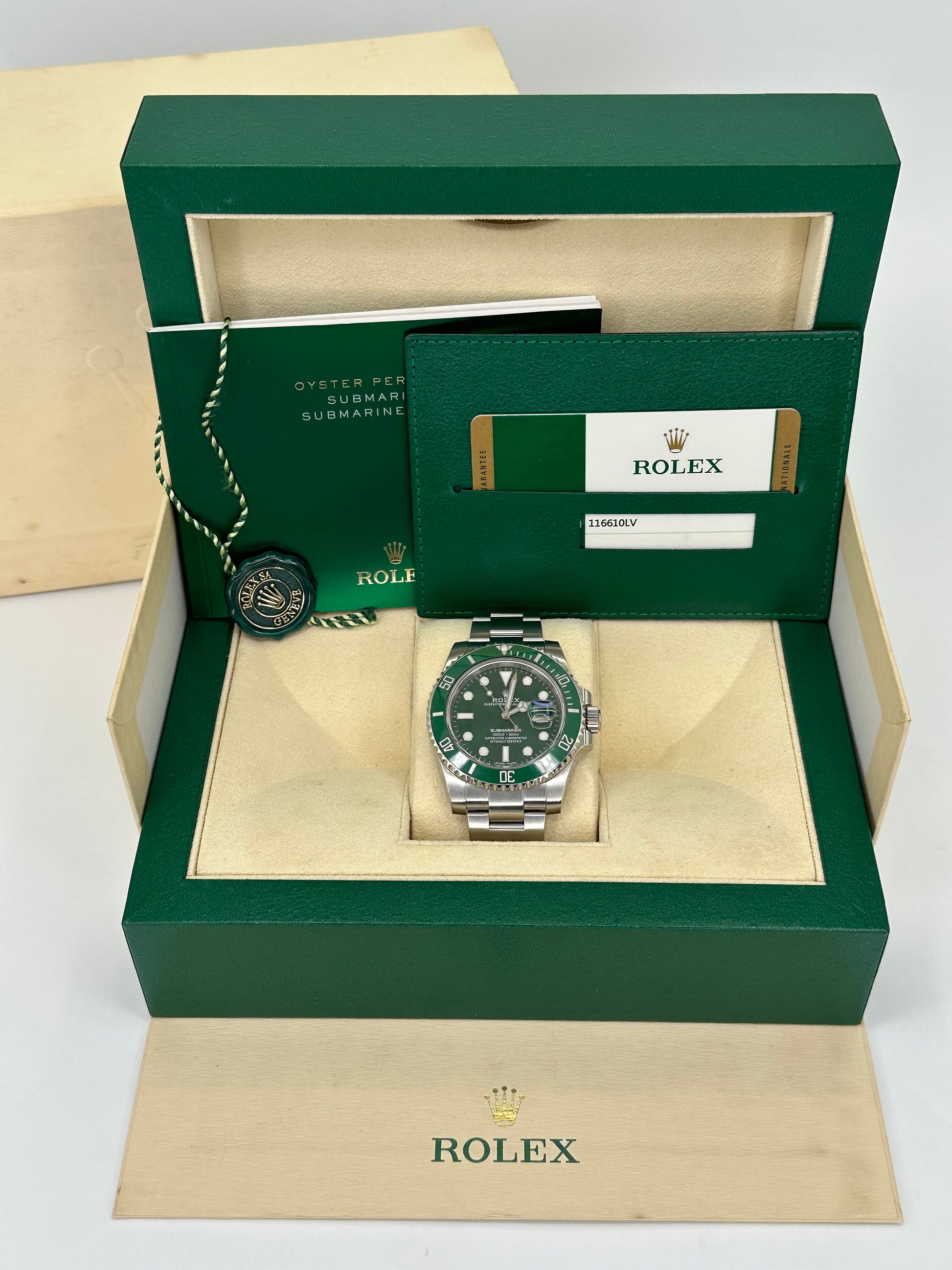 2016 Rolex Submariner Date "Hulk" 40mm 116610LV Oyster Green Dial - MyWatchLLC