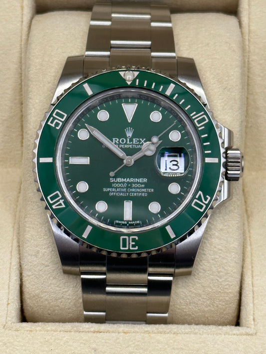 2016 Rolex Submariner Date "Hulk" 40mm 116610LV Oyster Green Dial - MyWatchLLC