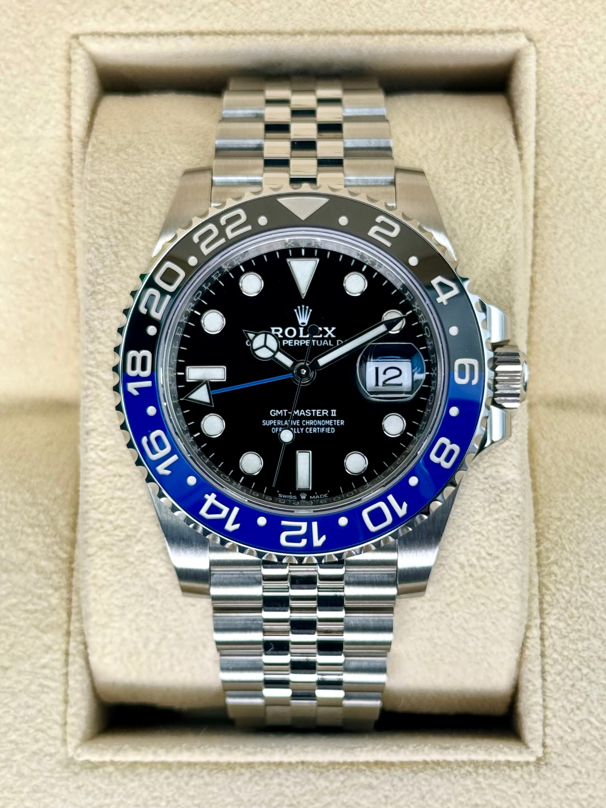 2022 Rolex GMT-Master II "Batgirl" 40mm 126710BLNR Jubilee Black Dial - MyWatchLLC