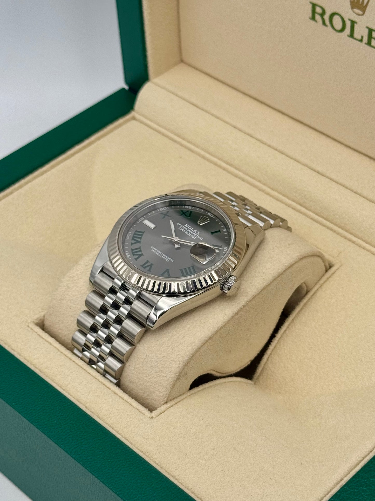 2020 Rolex Datejust 41mm 126334 Stainless Steel Jubilee Wimbledon Dial - MyWatchLLC