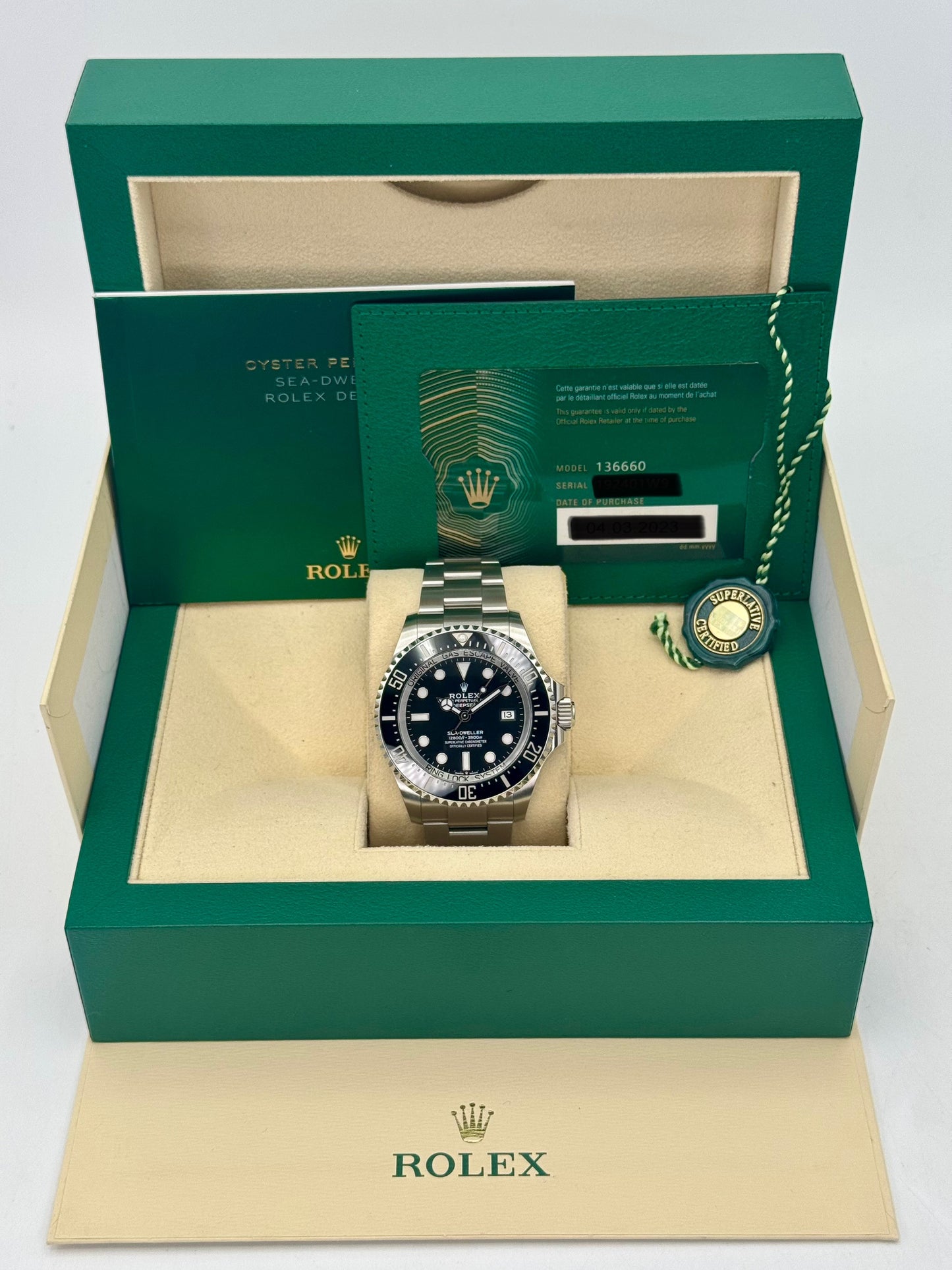 2023 Rolex Deepsea 44mm 136660 Stainless Steel Black Dial - MyWatchLLC