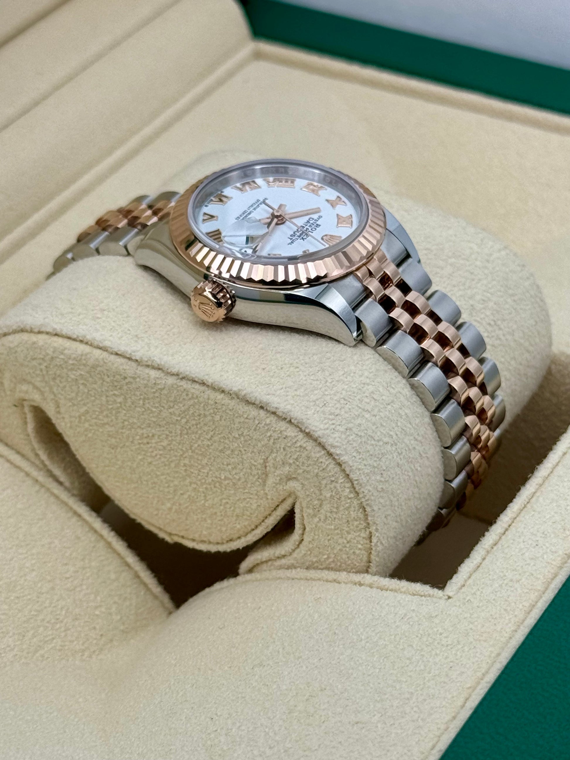 NEW 2022 Rolex Lady-Datejust 28mm 279171 Two-Tone Jubilee White Dial - MyWatchLLC
