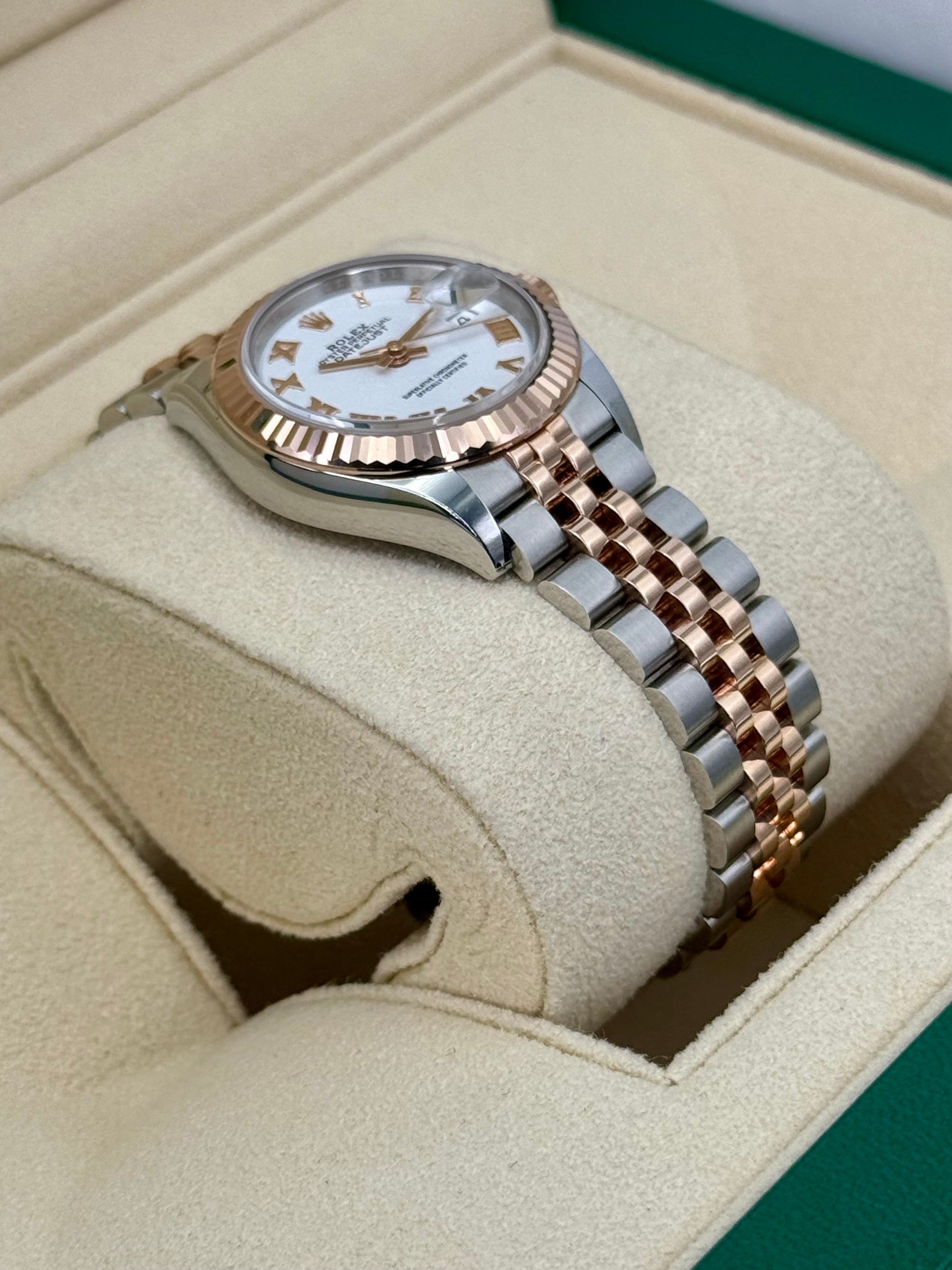 NEW 2022 Rolex Lady-Datejust 28mm 279171 Two-Tone Jubilee White Dial - MyWatchLLC