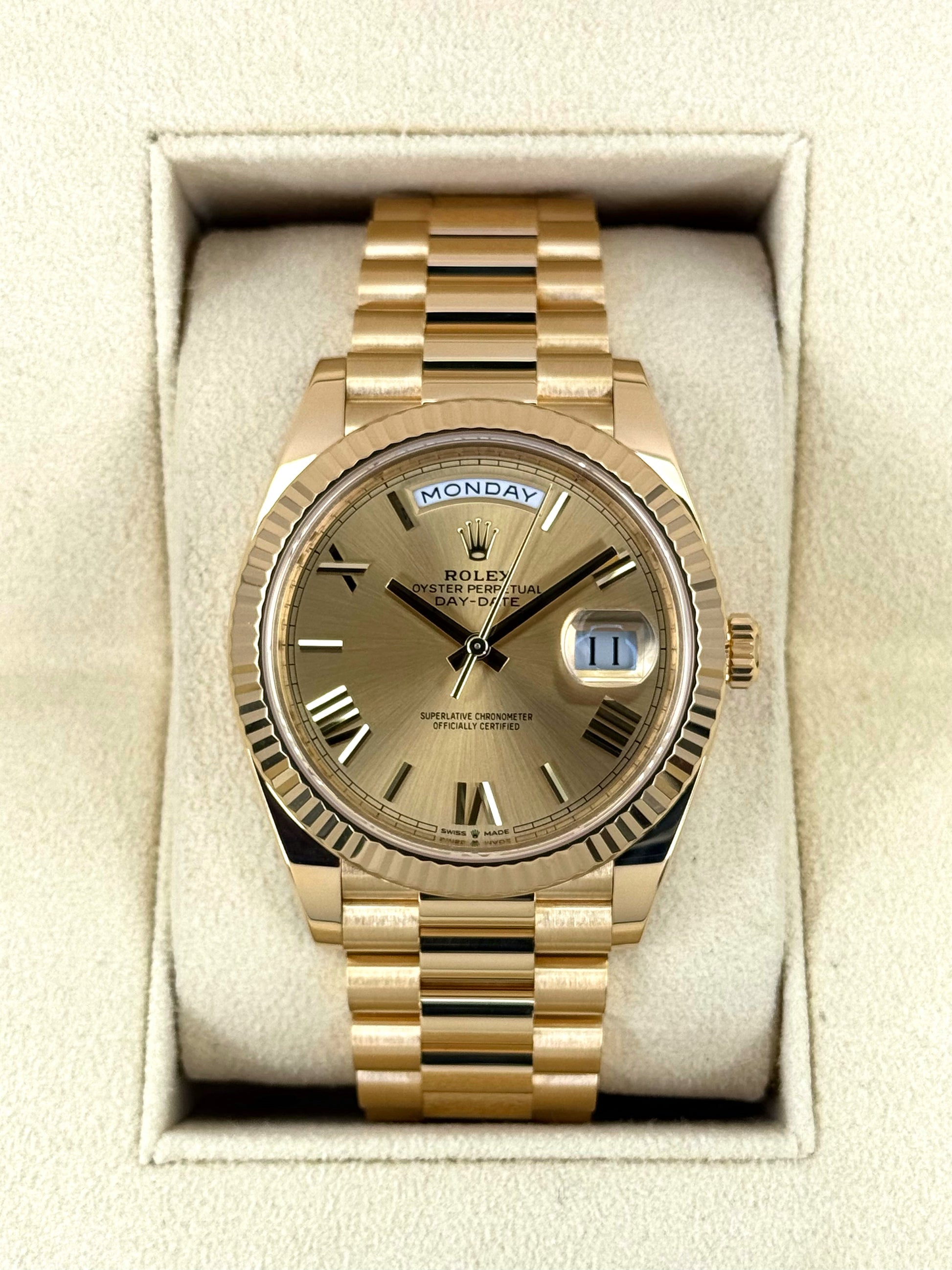2022 Rolex Day-Date 40mm 228238 Presidential Champagne Dial - MyWatchLLC