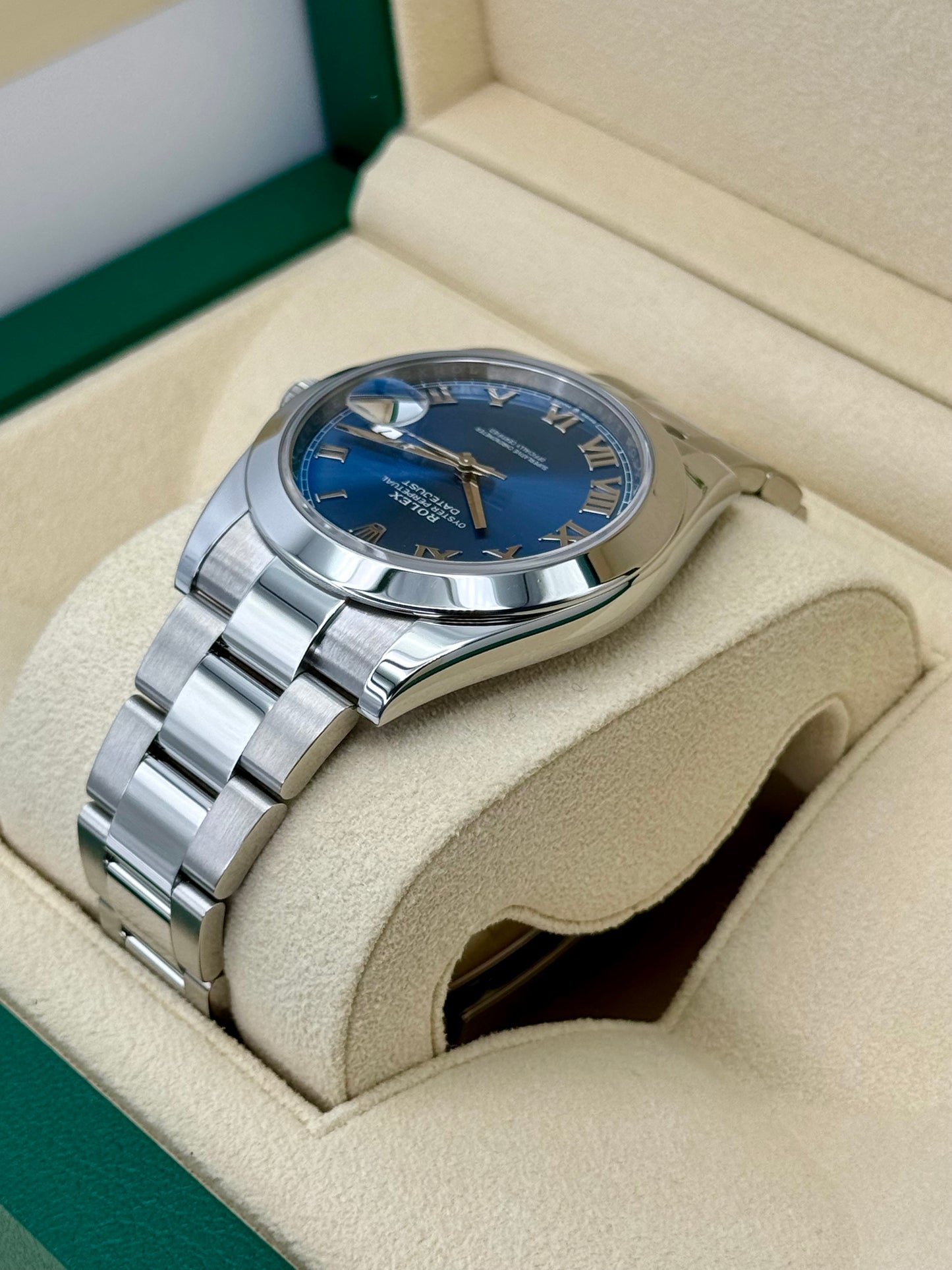 2023 Rolex Datejust 41mm 126300 Oyster Blue Roman Numeral Dial - MyWatchLLC
