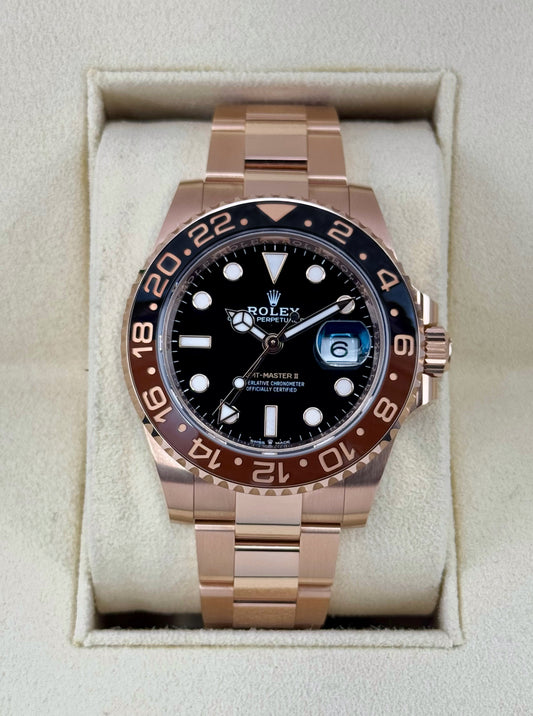 NEW 2023 Rolex GMT-Master II "Rootbeer" 40mm 126715CHNR Rose Gold - MyWatchLLC