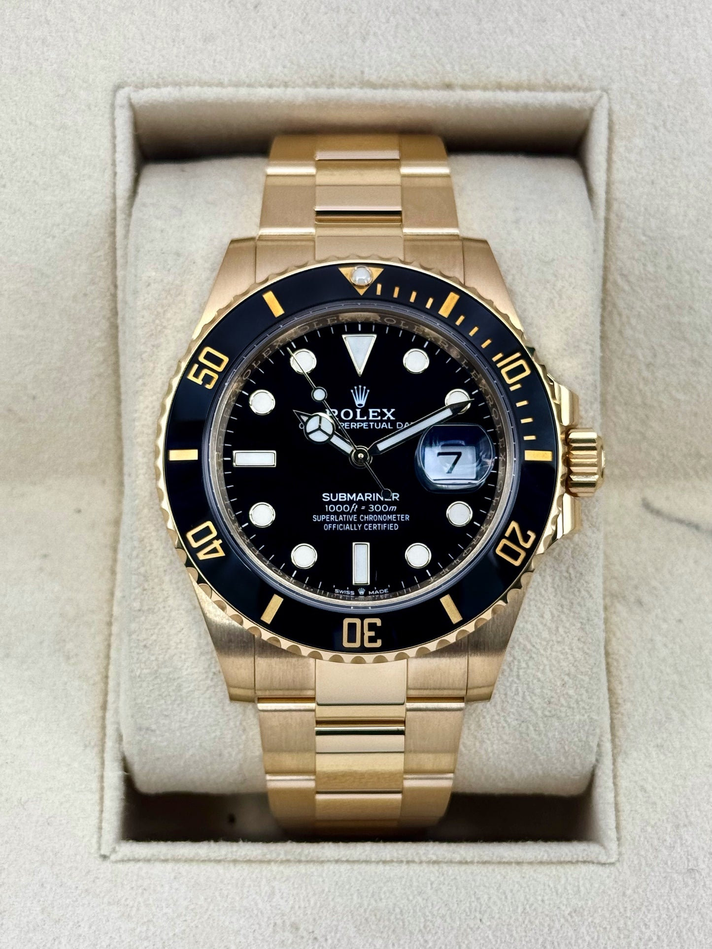 2022 Rolex Submariner 41mm 126618LN Yellow Gold Black Dial