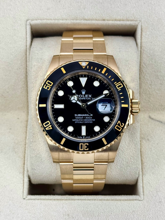 2022 Rolex Submariner 41mm 126618LN Yellow Gold Black Dial - MyWatchLLC