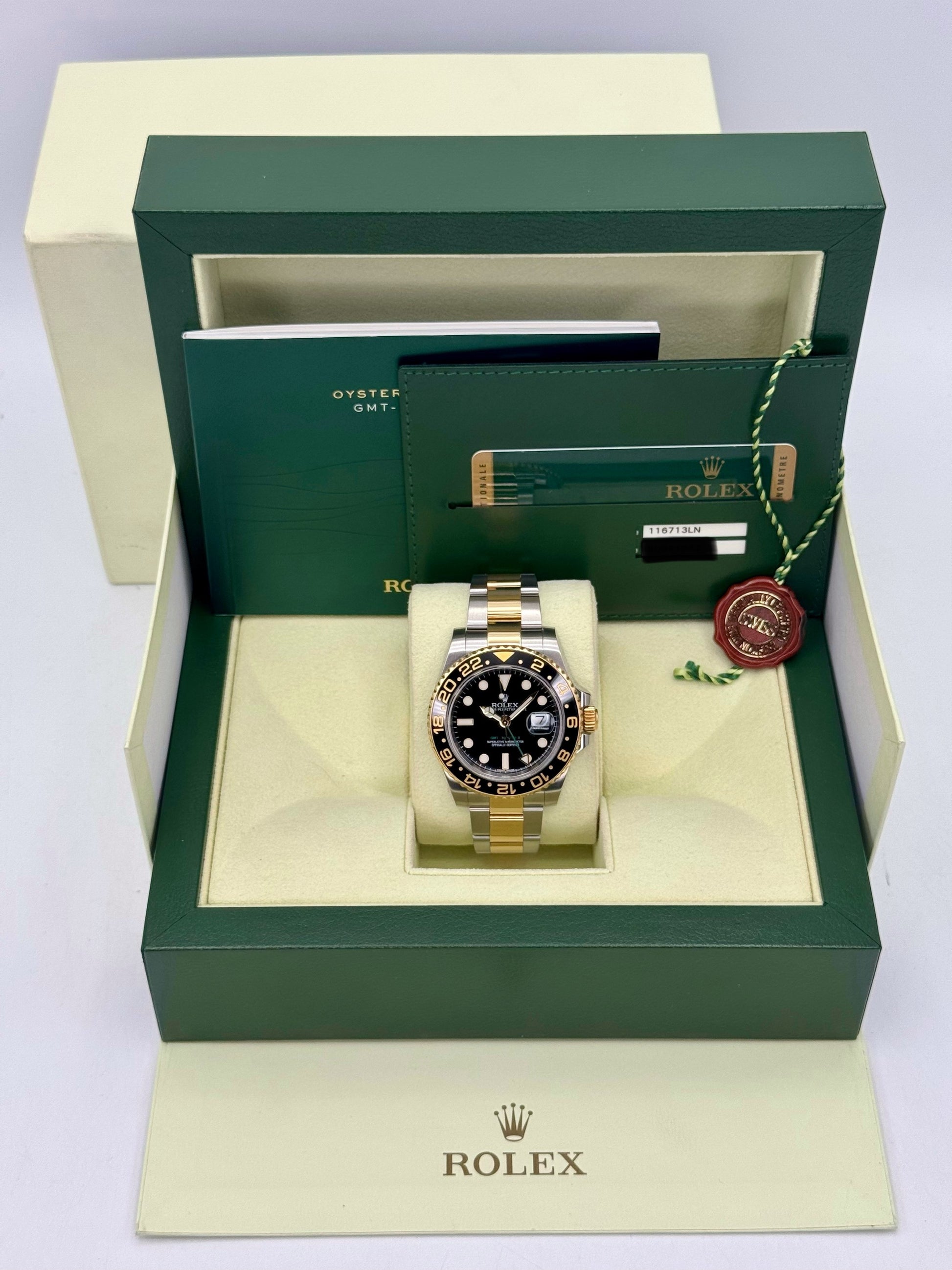 2013 Rolex GMT-Master II 40mm 116713LN Two-Tone Black Dial - MyWatchLLC