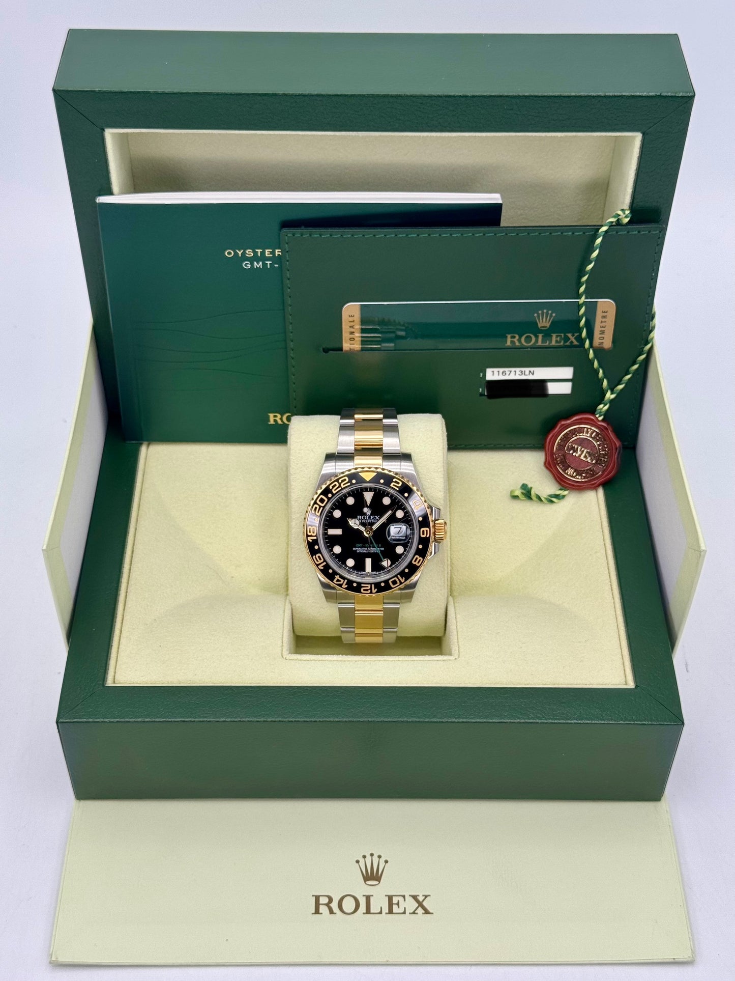 2013 Rolex GMT-Master II 40mm 116713LN Two-Tone Black Dial - MyWatchLLC