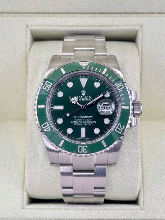 2013 Rolex Submariner "Hulk" 40mm 116610LV Green Dial