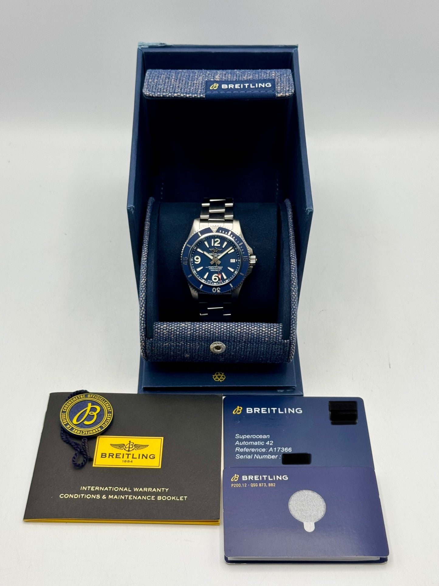 2024 Breitling Superocean 42mm A17366 Stainless Steel Blue Dial