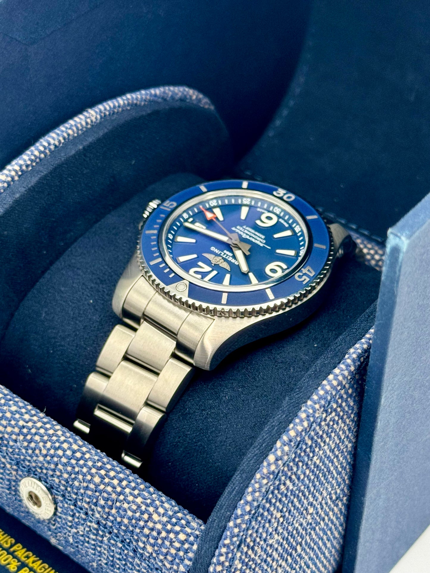 2024 Breitling Superocean 42mm A17366 Stainless Steel Blue Dial