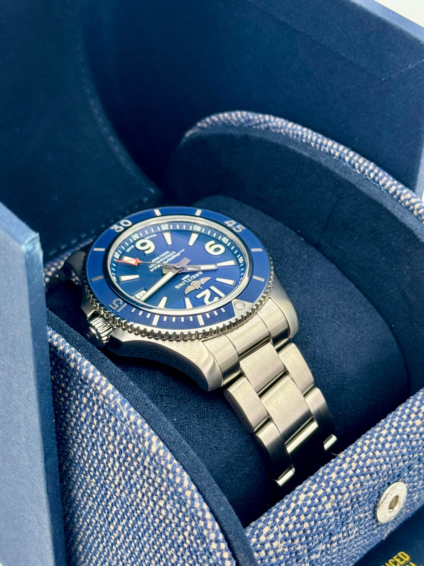 2024 Breitling Superocean 42mm A17366 Stainless Steel Blue Dial