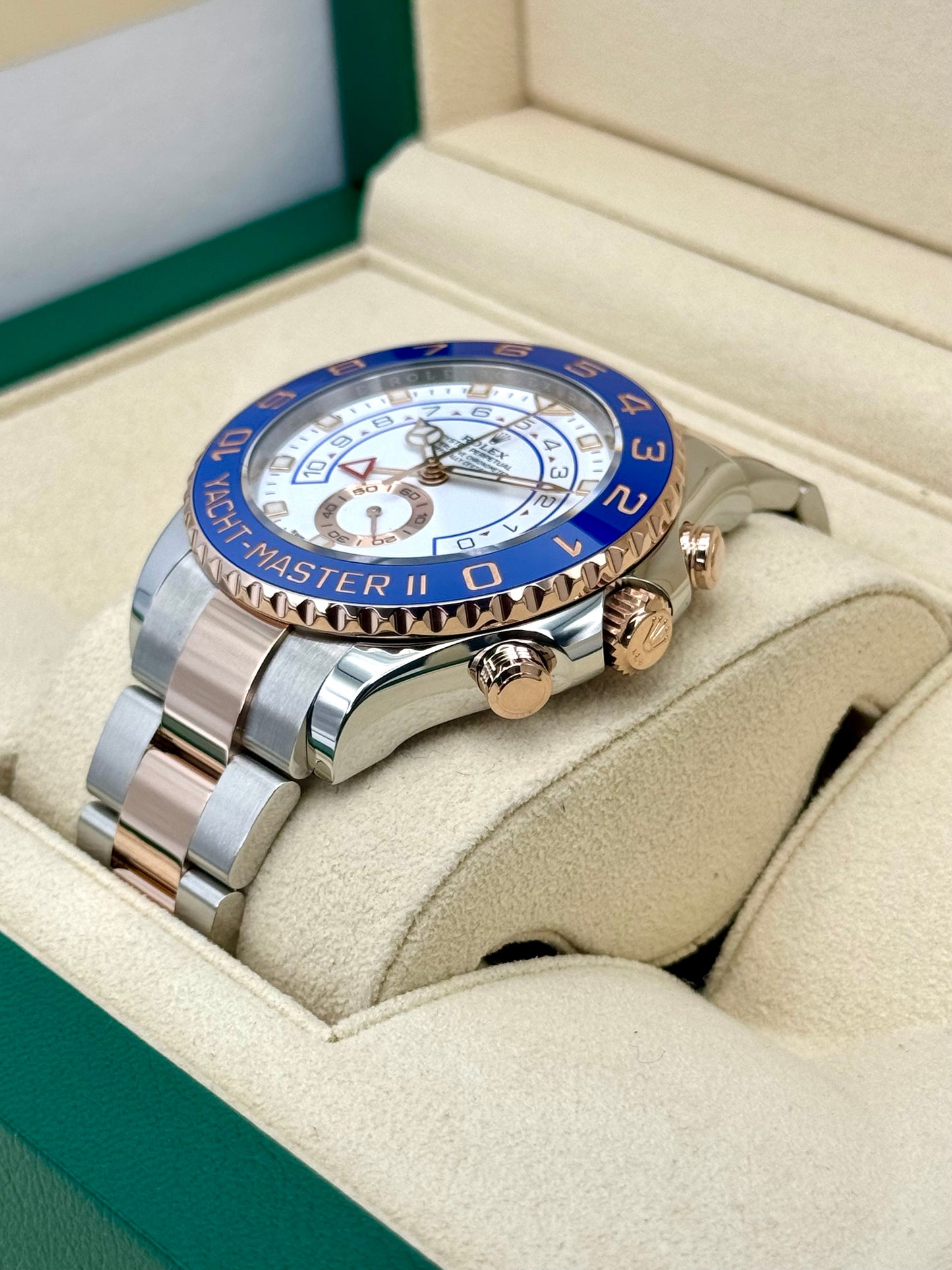 2022 Rolex Yacht-Master II 44mm 116681 Two-Tone White Dial - MyWatchLLC