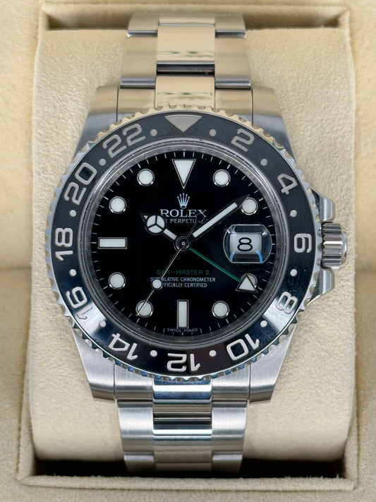 2013 Rolex GMT-Master II 40mm 116710LN Stainless Steel Black Dial - MyWatchLLC