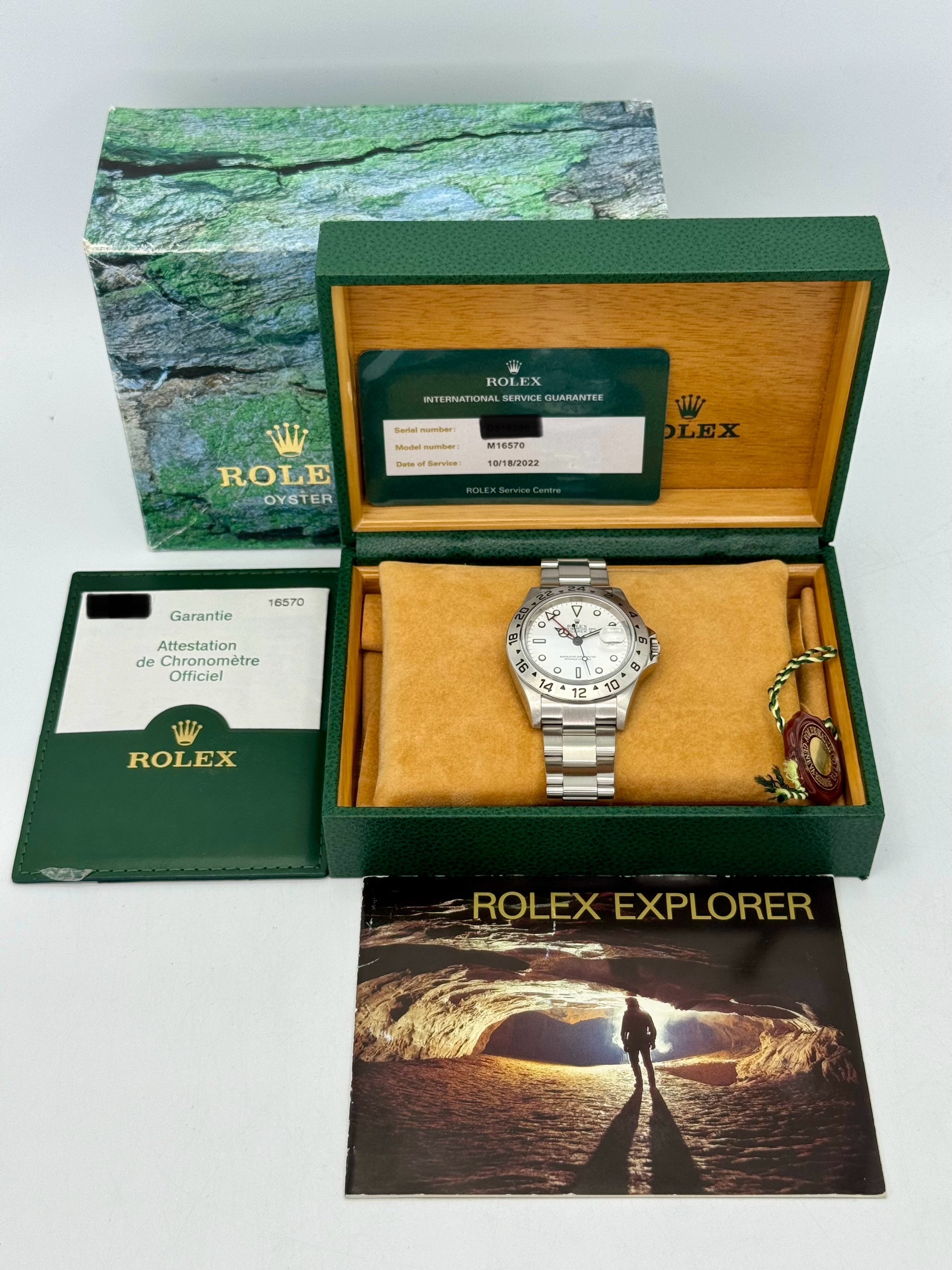 2006 Rolex Explorer II 40mm 16570 Stainless Steel Polar White Dial - MyWatchLLC