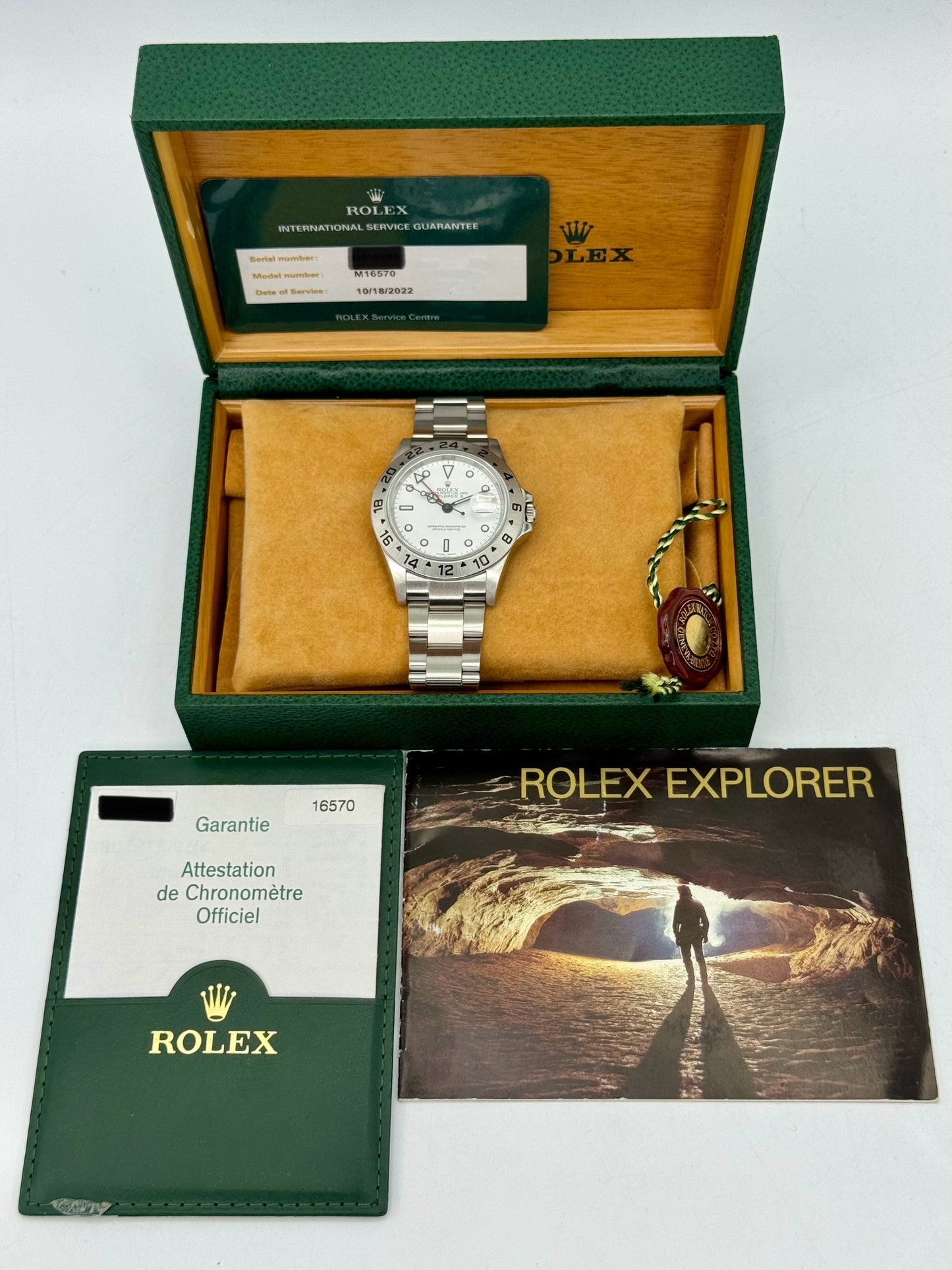 2006 Rolex Explorer II 40mm 16570 Stainless Steel Polar White Dial - MyWatchLLC