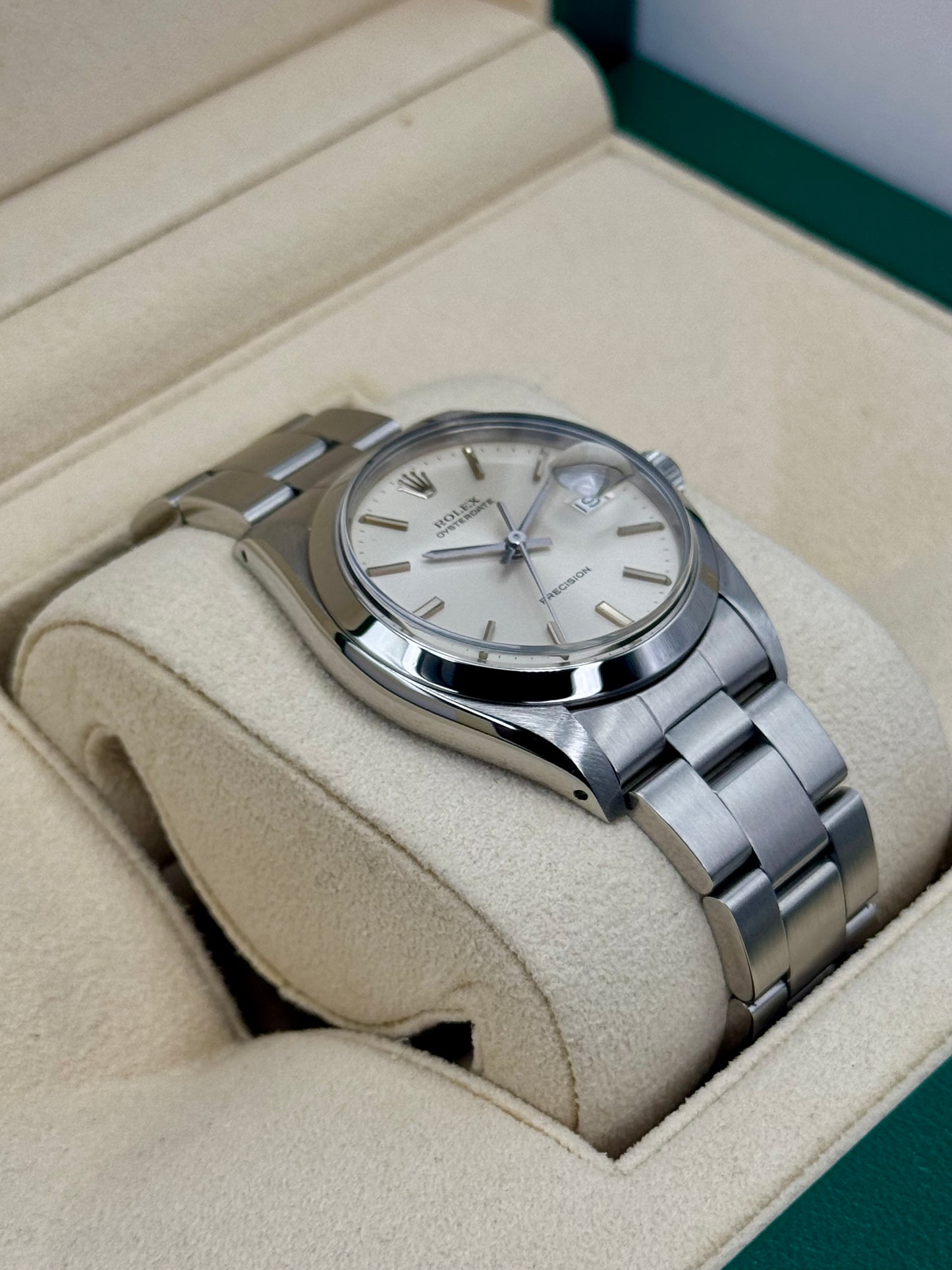 Rolex Oyster Date 34mm 6694 Stainless Steel Silver Dial