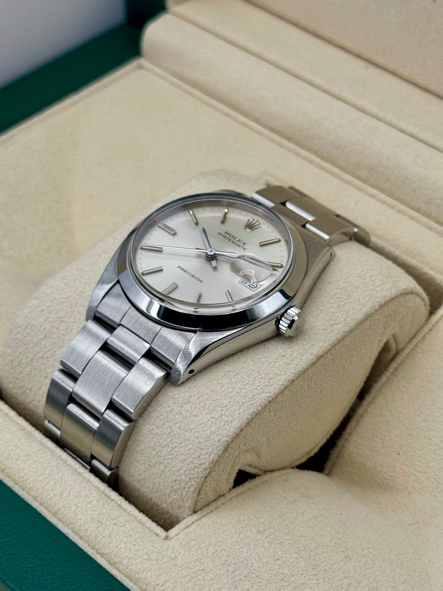 Rolex Oyster Date 34mm 6694 Stainless Steel Silver Dial