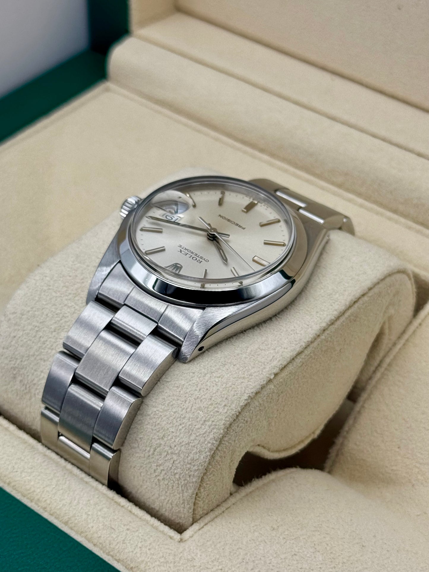 Rolex Oyster Date 34mm 6694 Stainless Steel Silver Dial