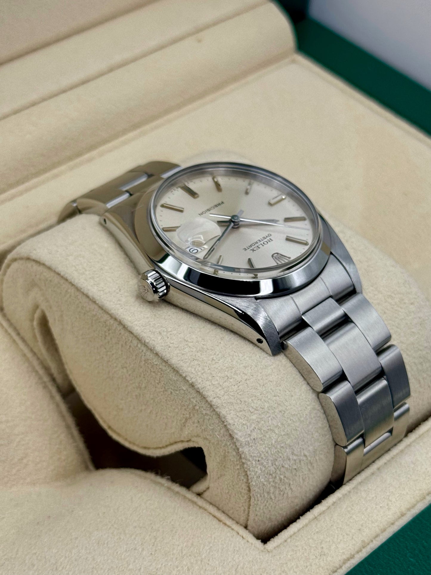 Rolex Oyster Date 34mm 6694 Stainless Steel Silver Dial