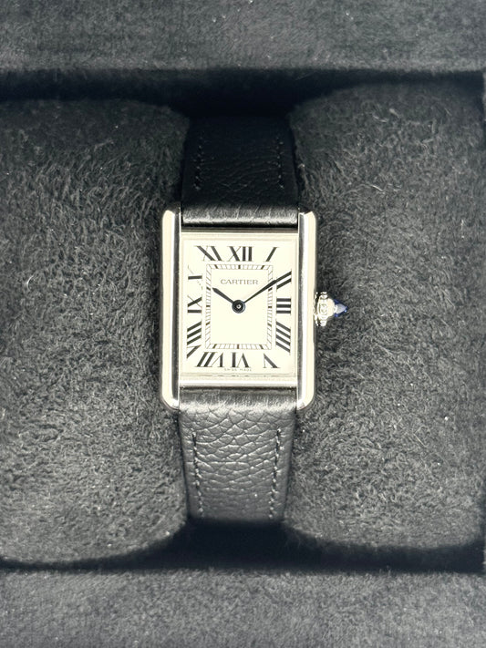 NEW 2024 Cartier Tank 29.5mm WSTA0042 Stainless Steel White Dial - MyWatchLLC